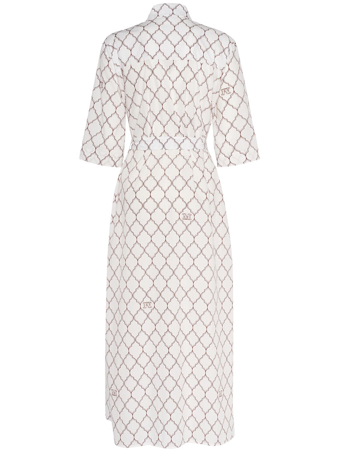 Max Mara Dress Woman White In White/multi