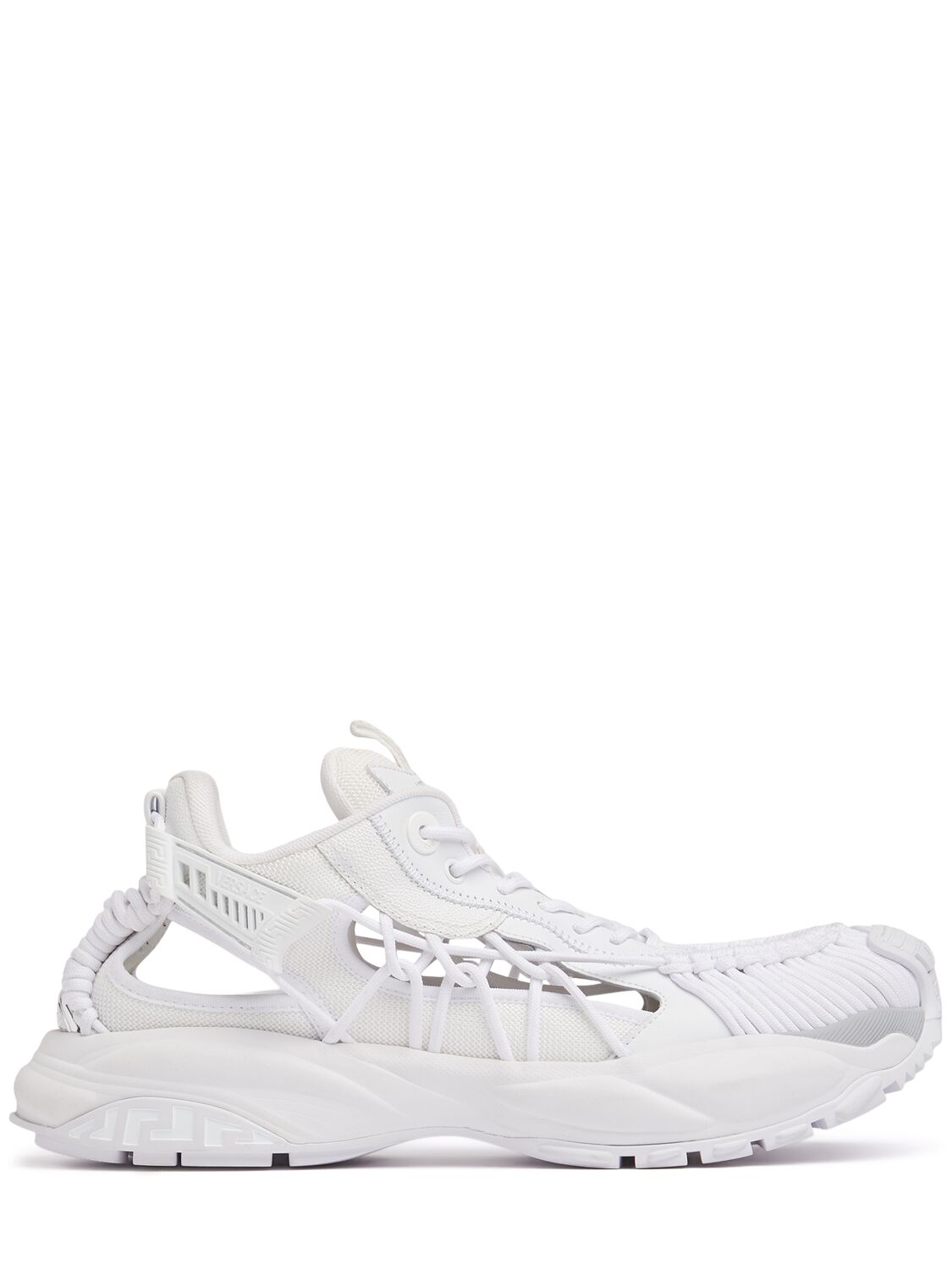 Sneakers En Cuir - VERSACE - Modalova