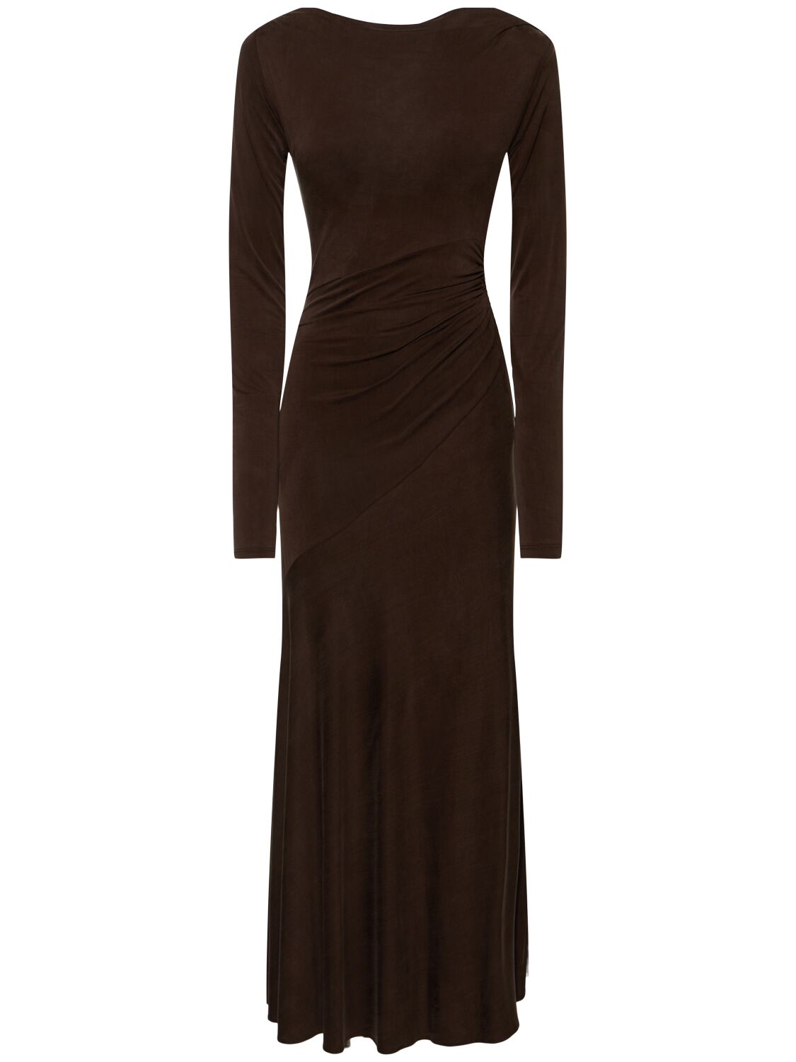 The Andamane Saba Suede-touch Jersey Midi Dress In Brown