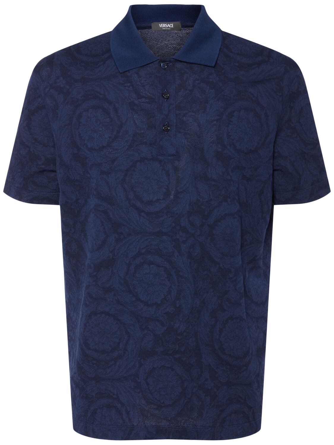 Barocco Jacquard Cotton Piquet Polo