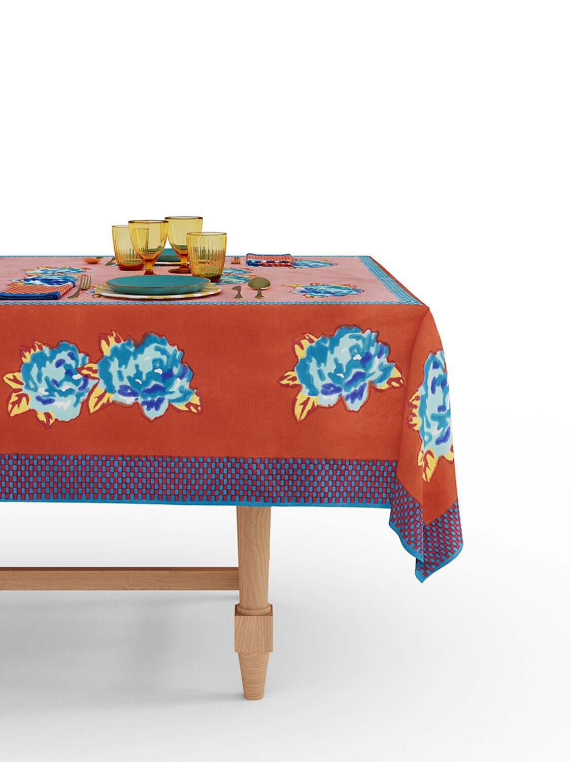 Lisa Corti Double Peonia Tablecloth In Multicolor