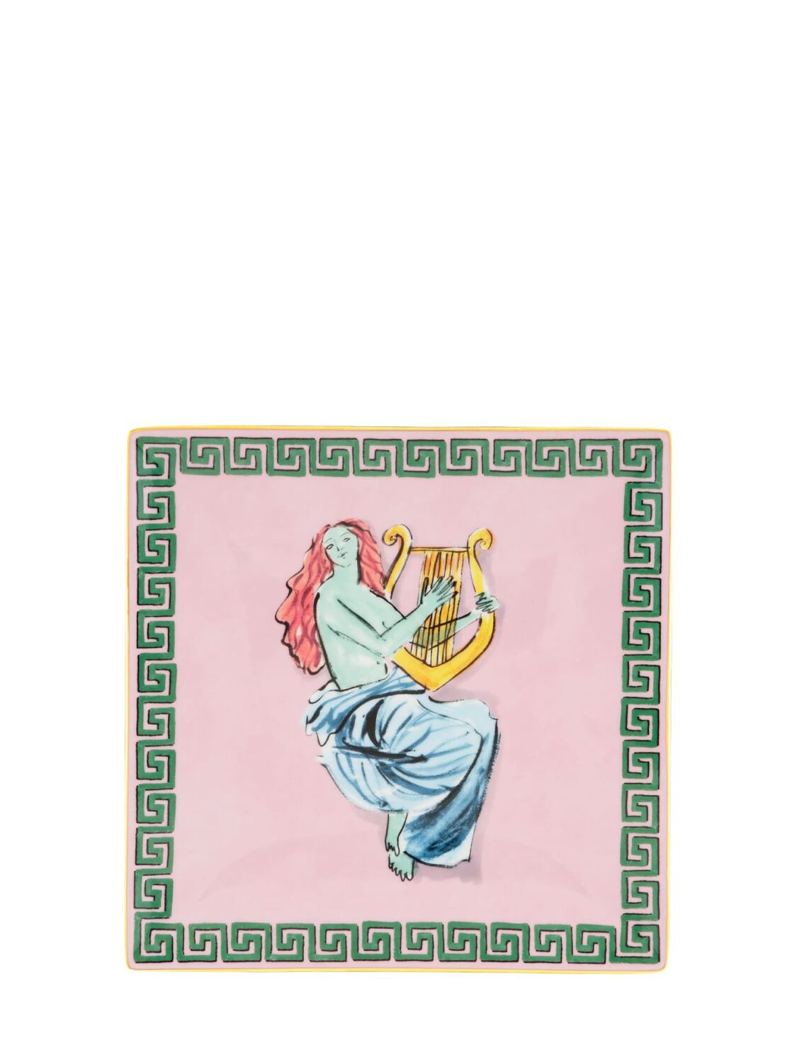 Ginori 1735 Nettuno Square Change Tray In Pink