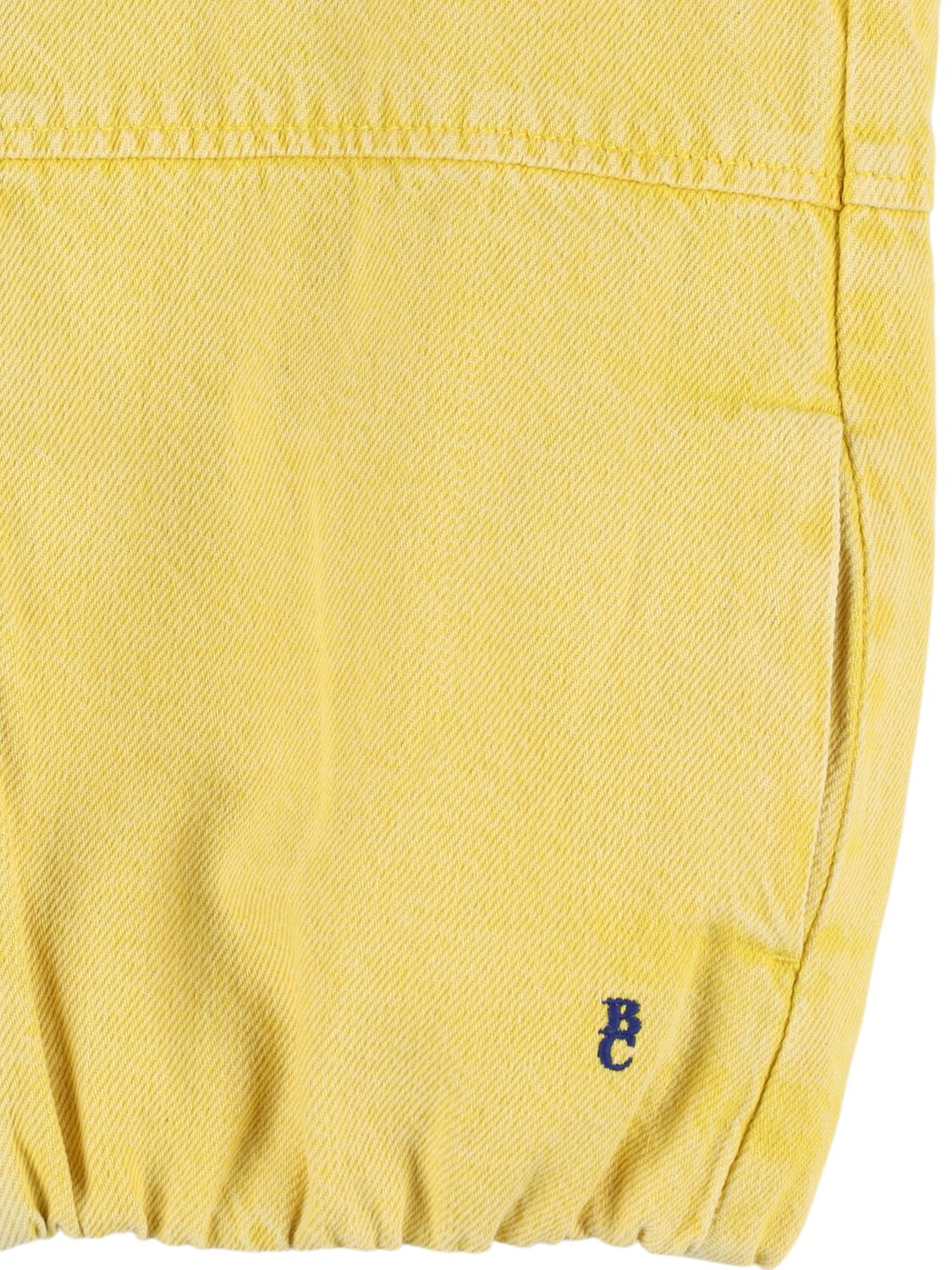 Bobo Choses Cotton Denim Vest In Yellow