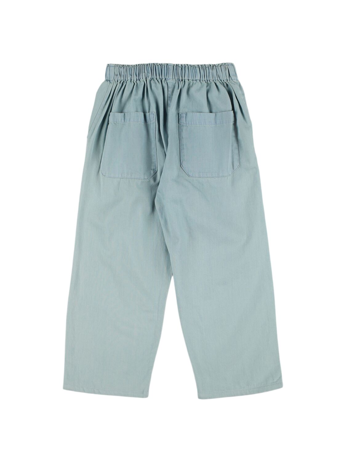 Bobo Choses Cotton Gabardine Pants In Light Blue
