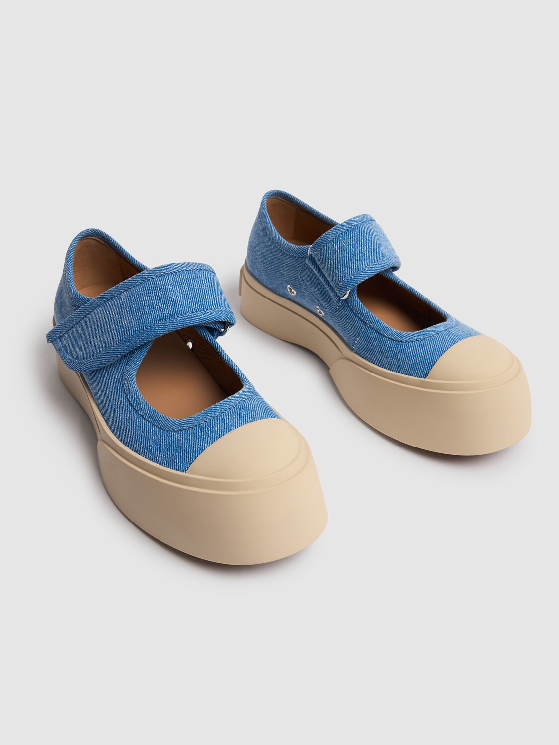 Marni Denim Sneakers In Blue