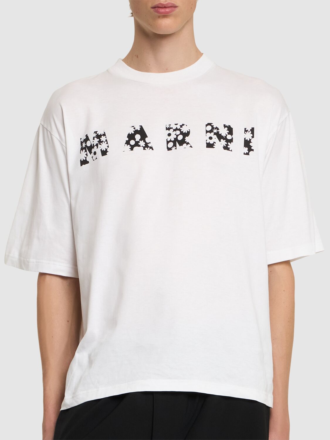 MARNI POP FIELDS MARNI LOGO T-SHIRT 