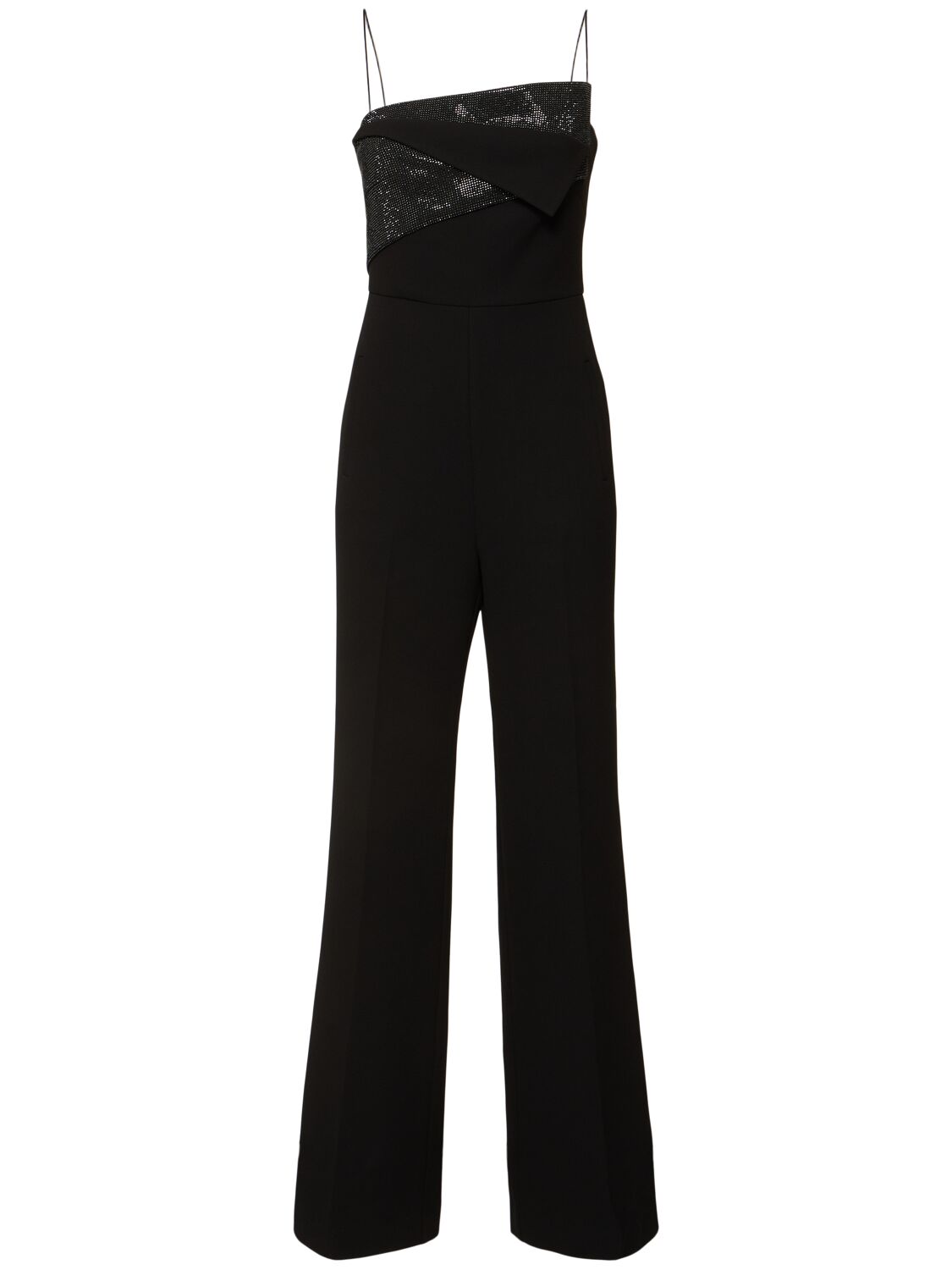 Heavy Cady Jumpsuit W/ Diamante Insert