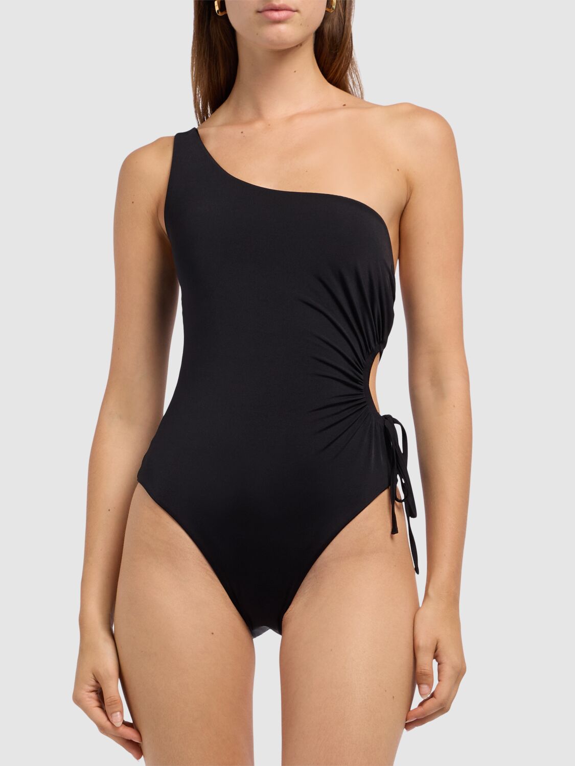 Shop Max Mara Canarie One Piece Swimsuit In Black