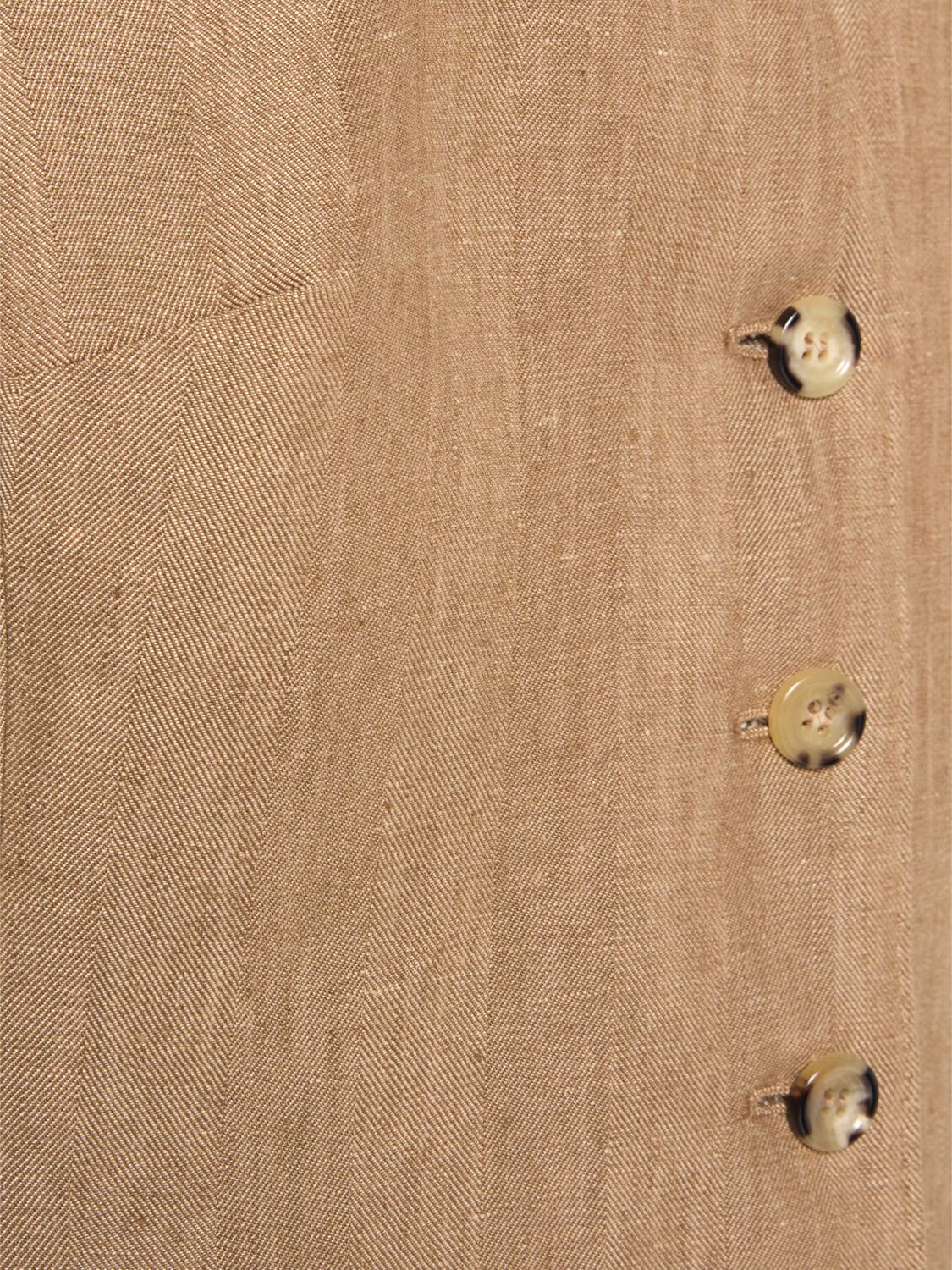 Max Mara Knitwear With Button Detailing And Halterneck In Camel
