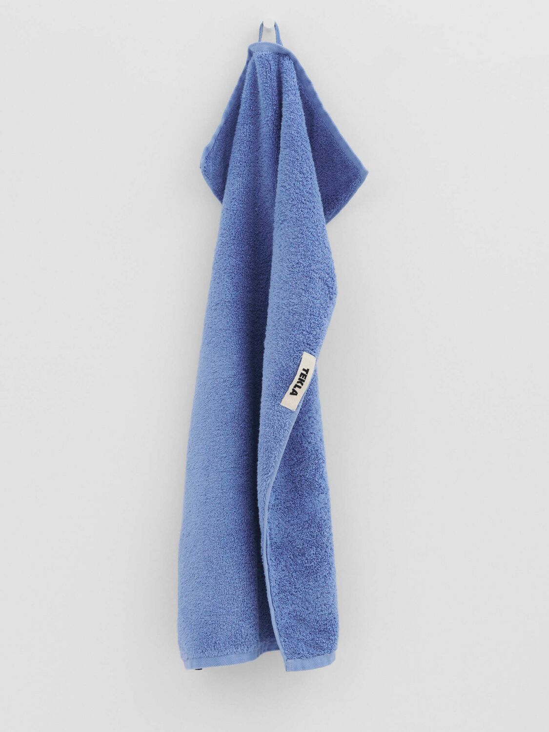 Tekla Clear Blue Striped Organic-cotton Washcloth 30cm X 30cm In Blue