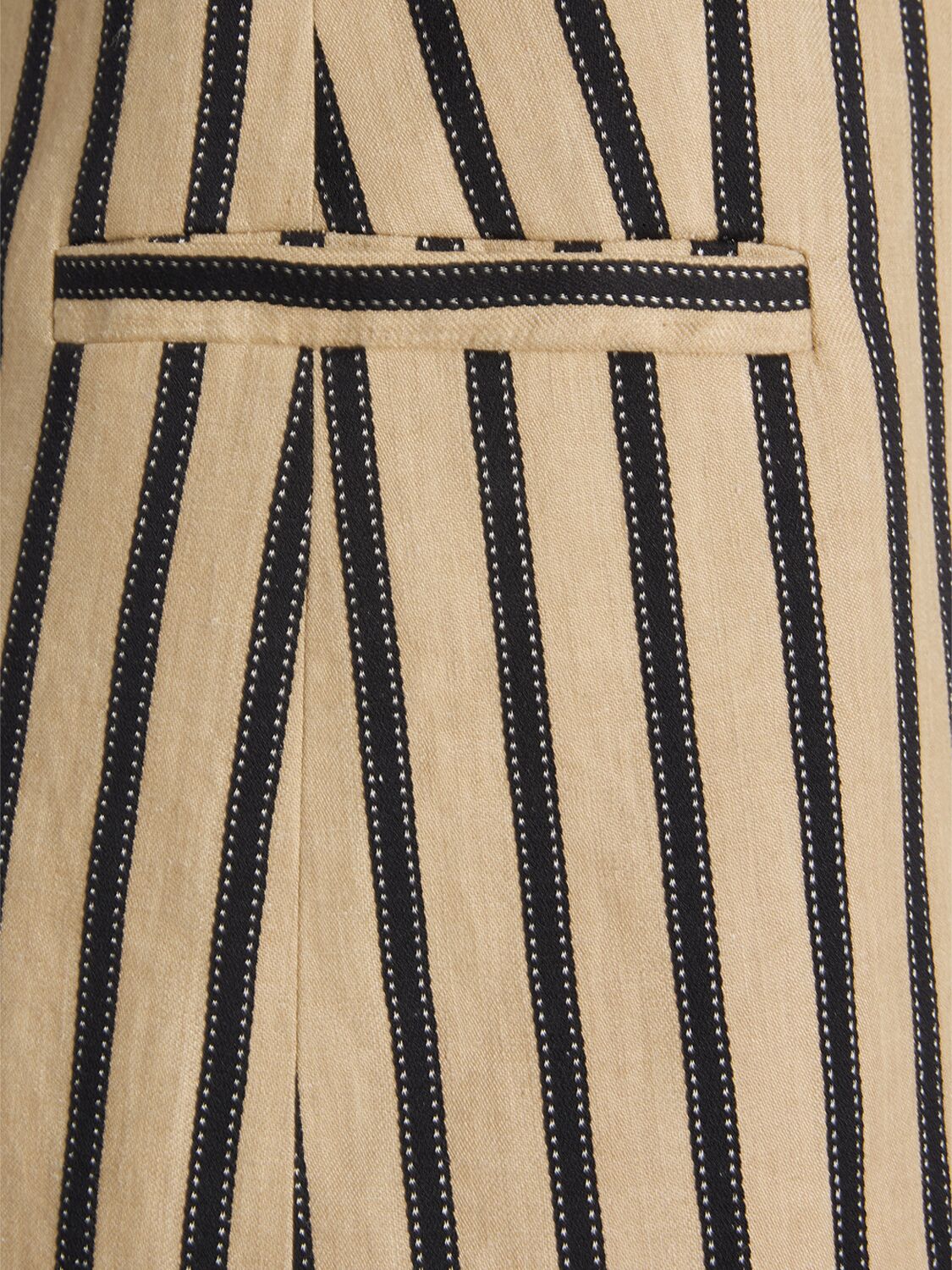 Shop Max Mara Rodeo Striped Satin Vest In Beige/navy