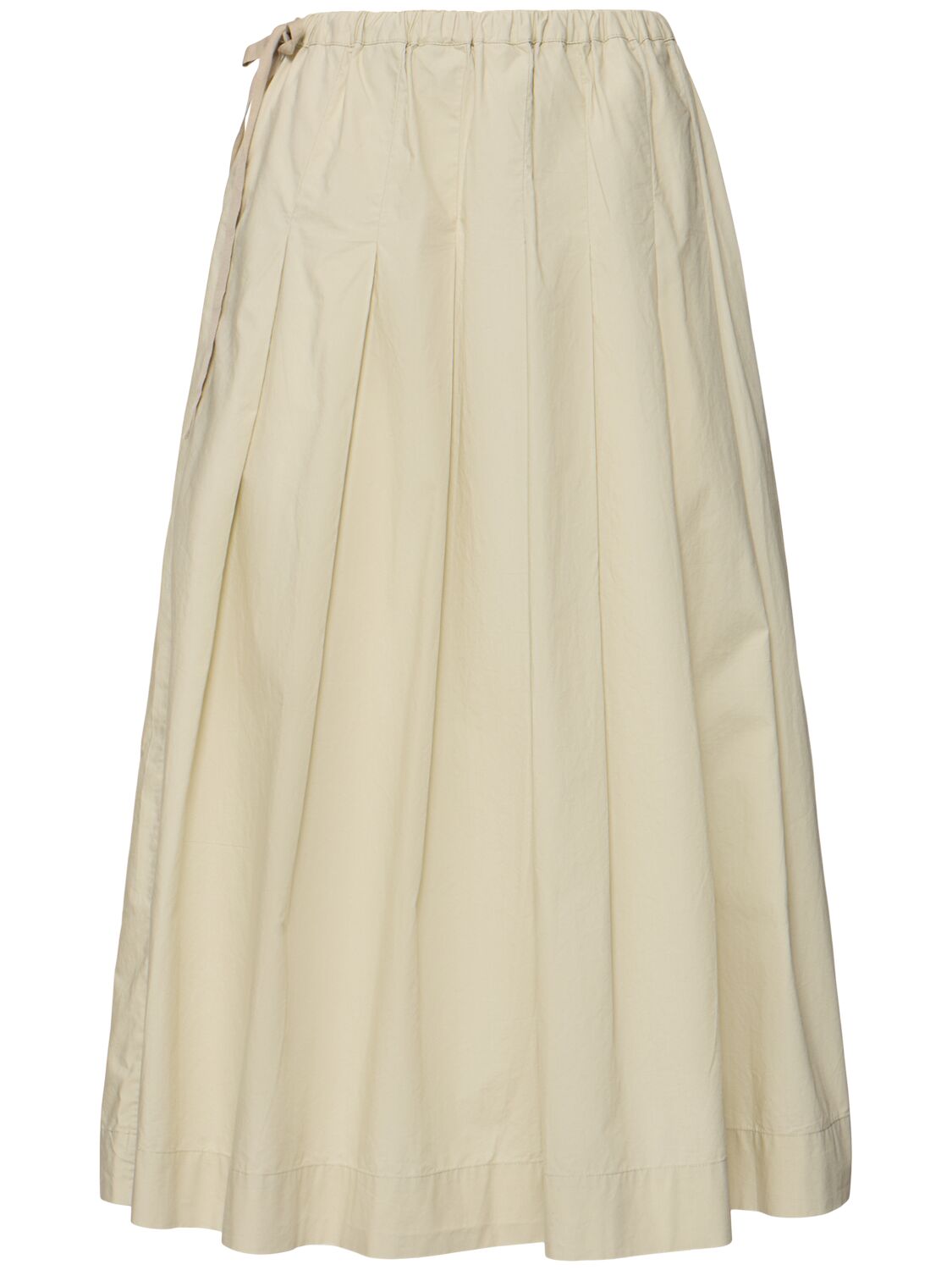 Amalia Elastic Waist Cotton Midi Skirt