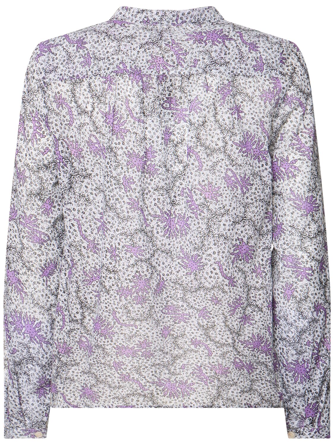 Isabel Marant Étoile Maria Printed Cotton Voile Shirt In White/lilac