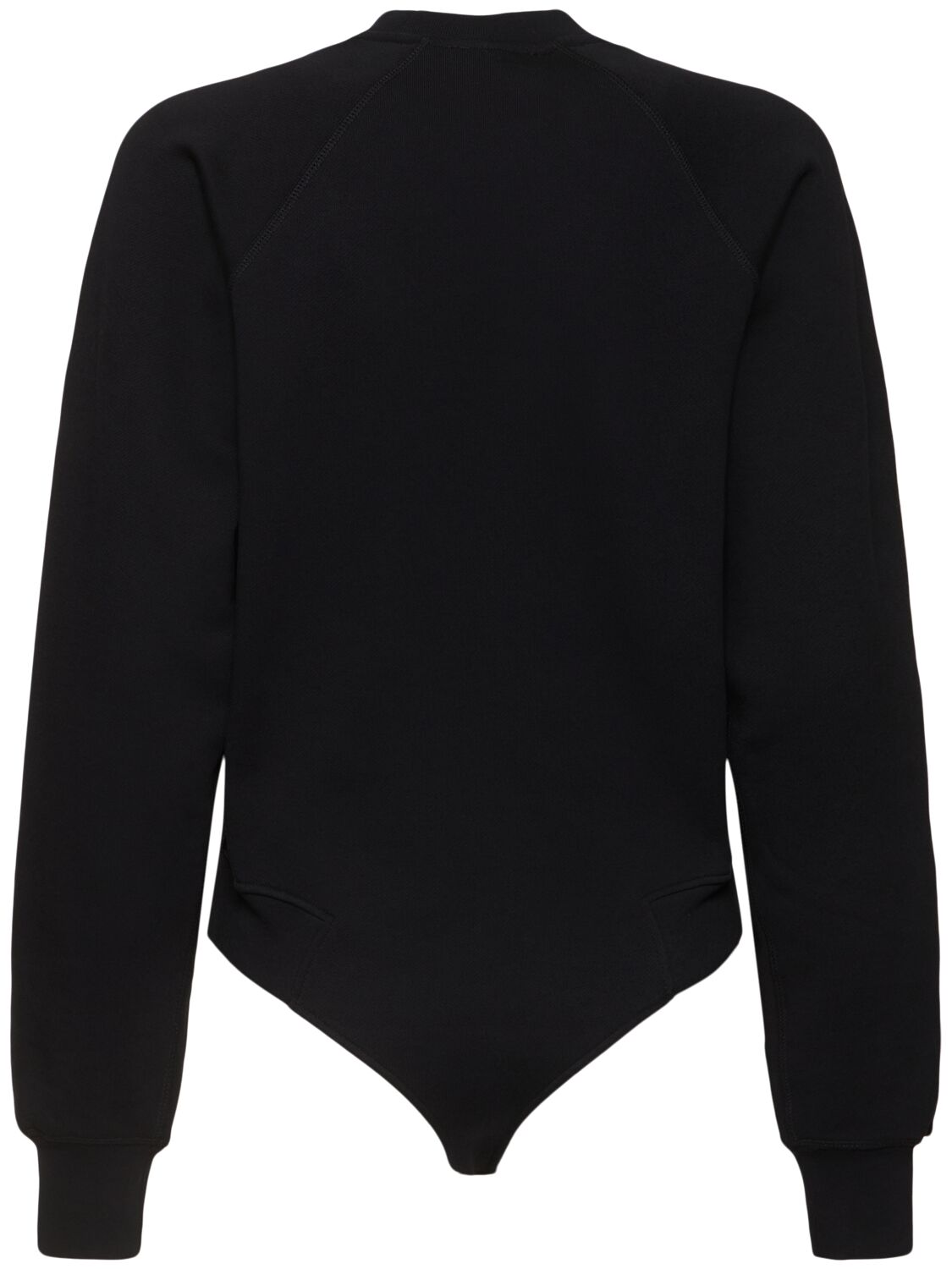 Shop Coperni Knitted Crewneck Sweatshirt Bodysuit In Black