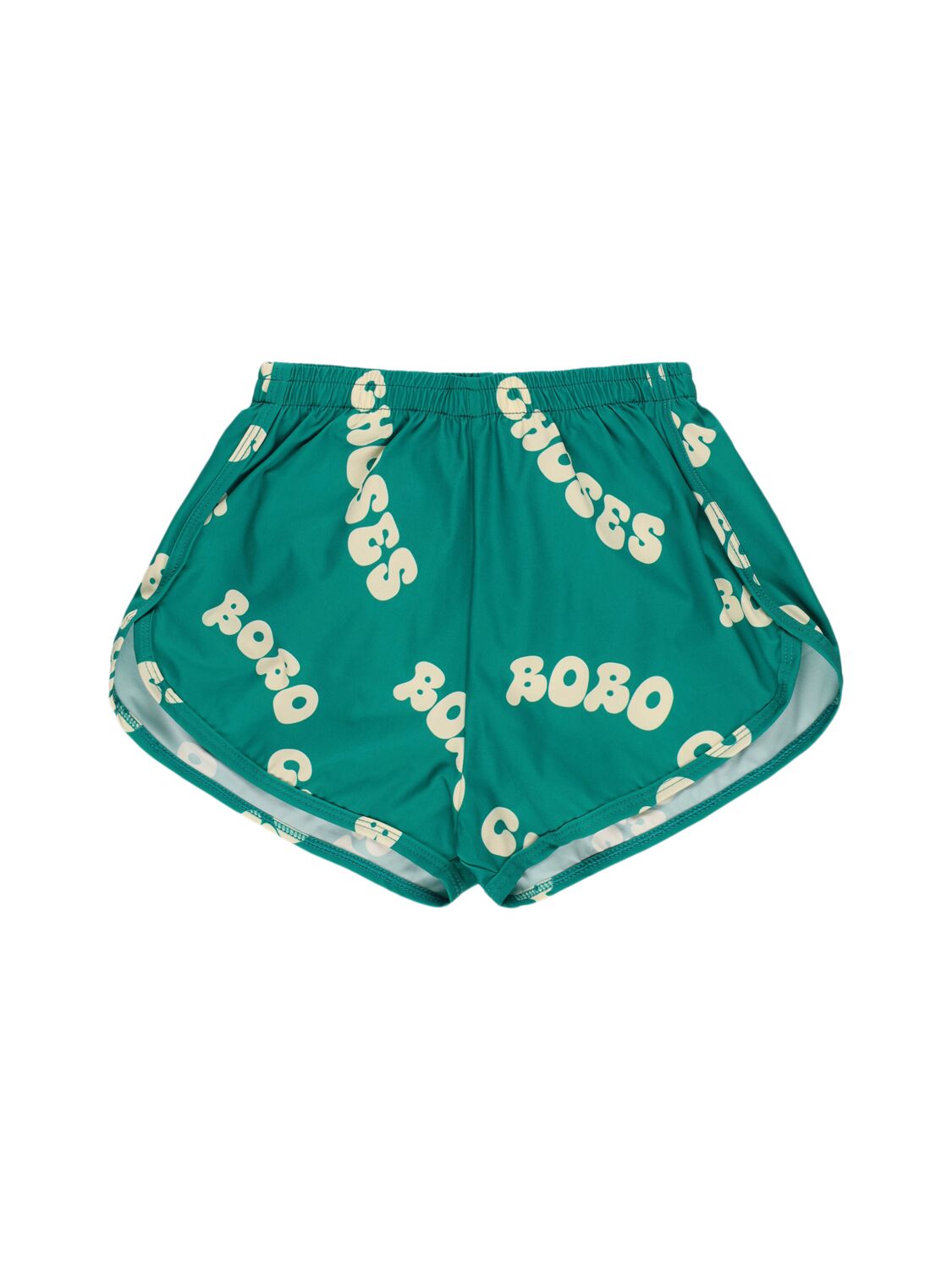 Bobo Choses Printed Poly Swim Shorts In Green