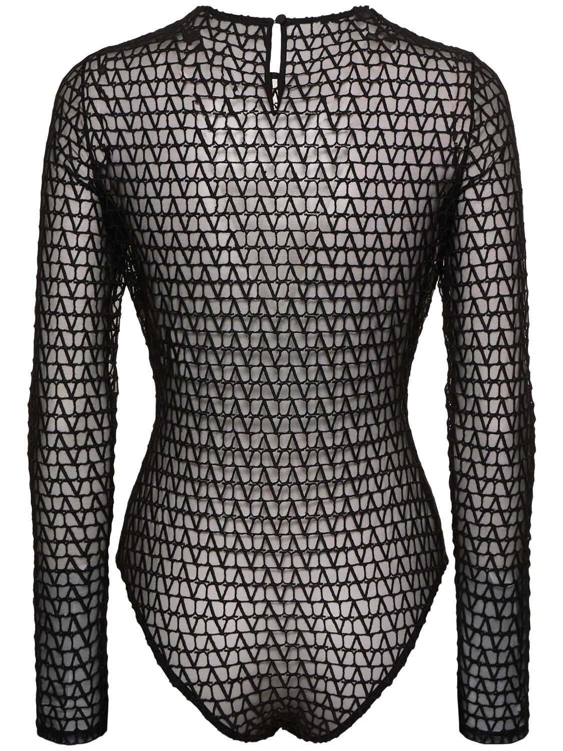 Shop Valentino Toile Iconographe Tulle Body In Black