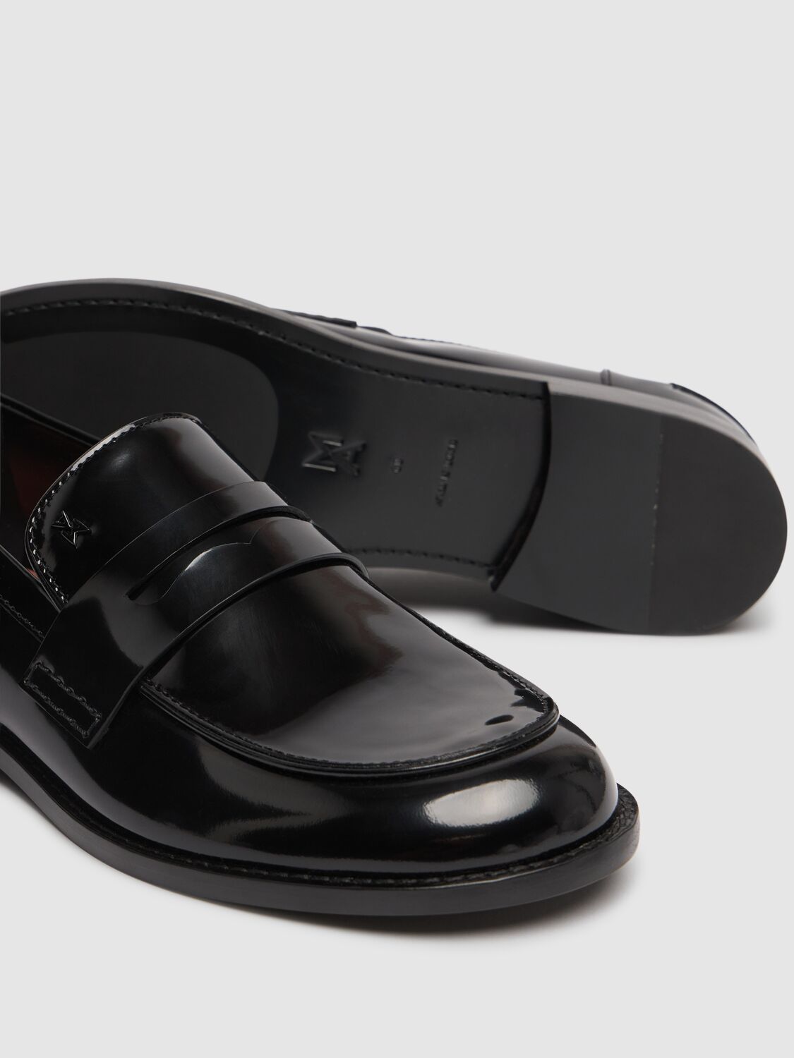 AMINA MUADDI 20MM TILDA BRUSHED LEATHER LOAFERS 