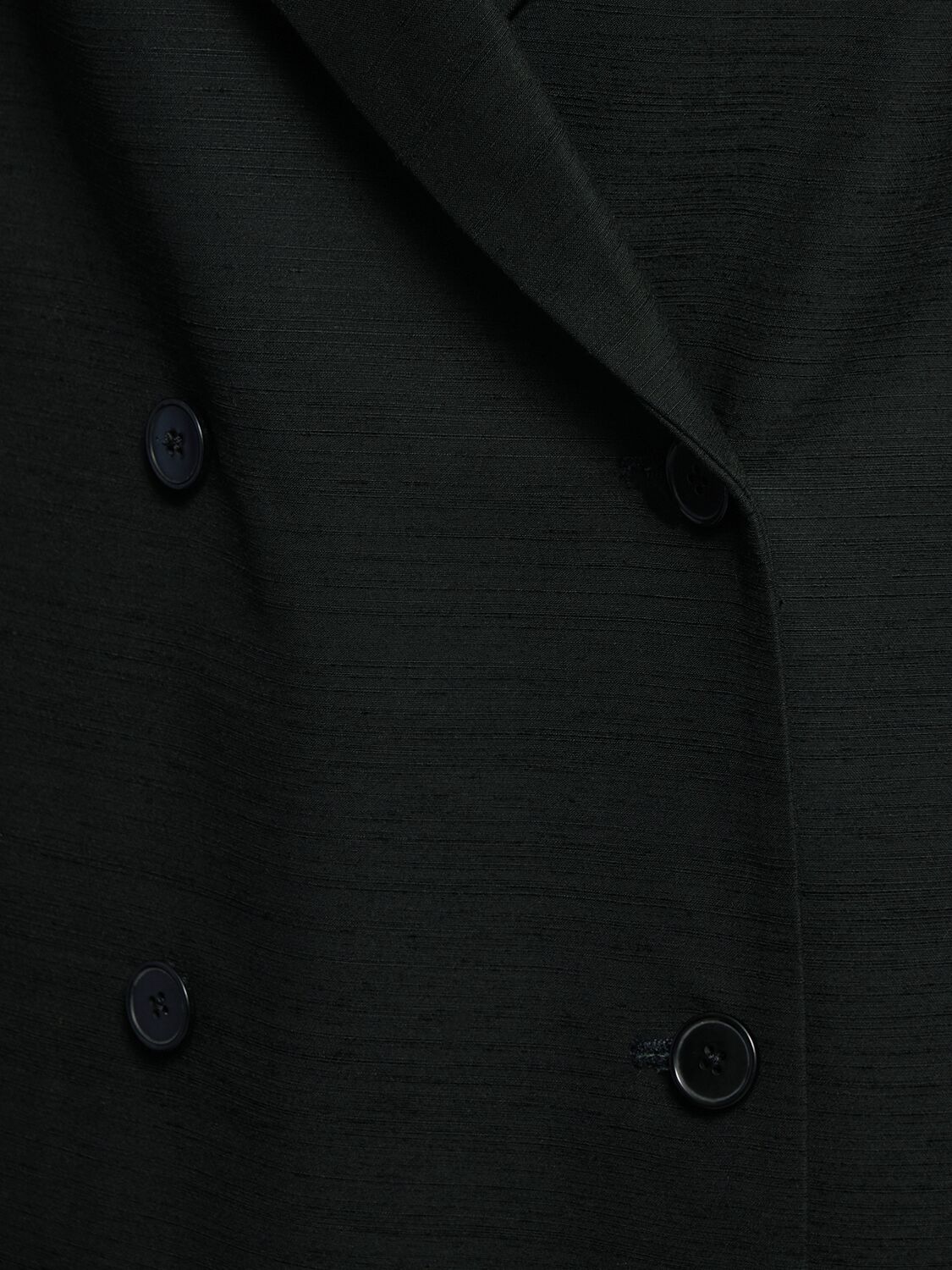 Shop Loulou Studio Temo Double Breast Viscose Coat In Black