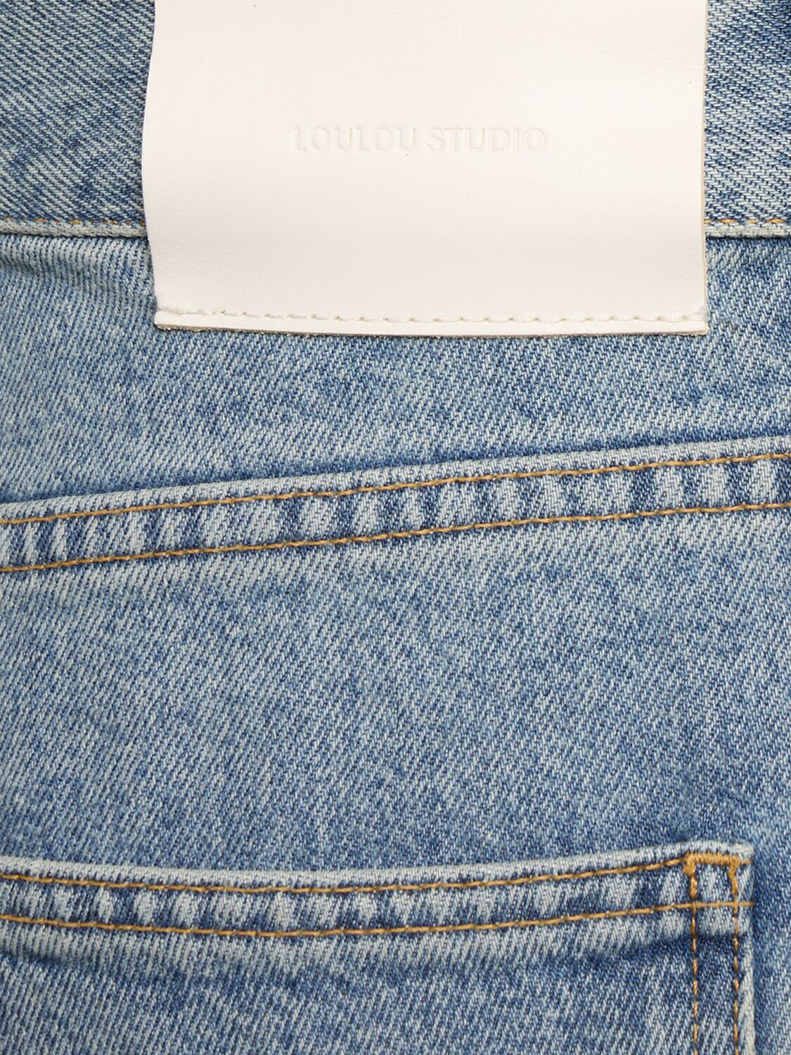 LOULOU STUDIO SAMUR COTTON DENIM JEANS 