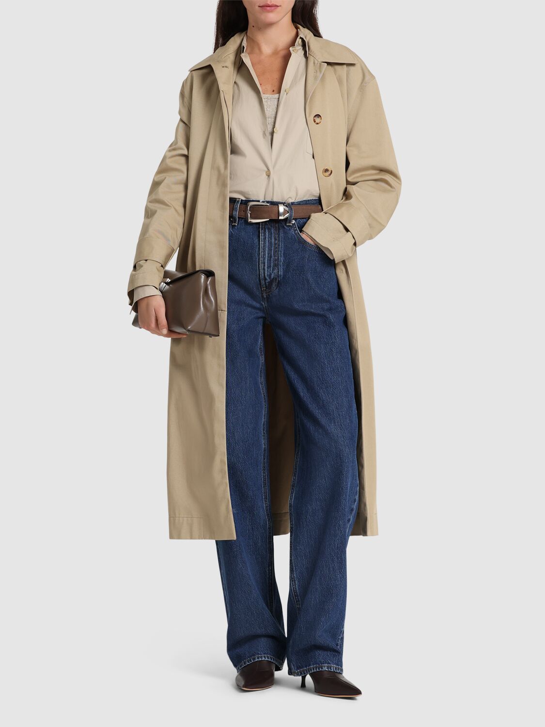 LOULOU STUDIO SAMUR COTTON DENIM JEANS 