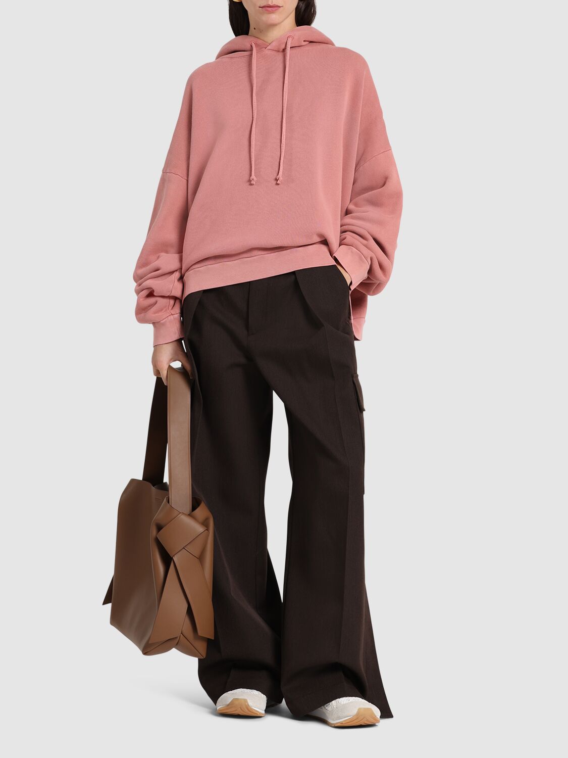 ACNE STUDIOS FESTER VINTAGE COTTON JERSEY HOODIE 