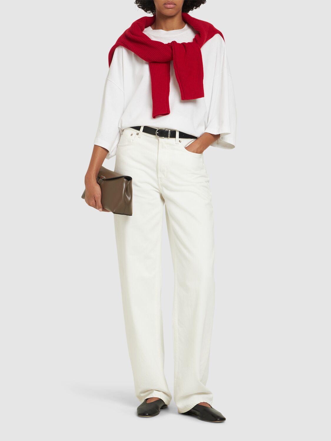 LOULOU STUDIO SAMUR COTTON DENIM JEANS 