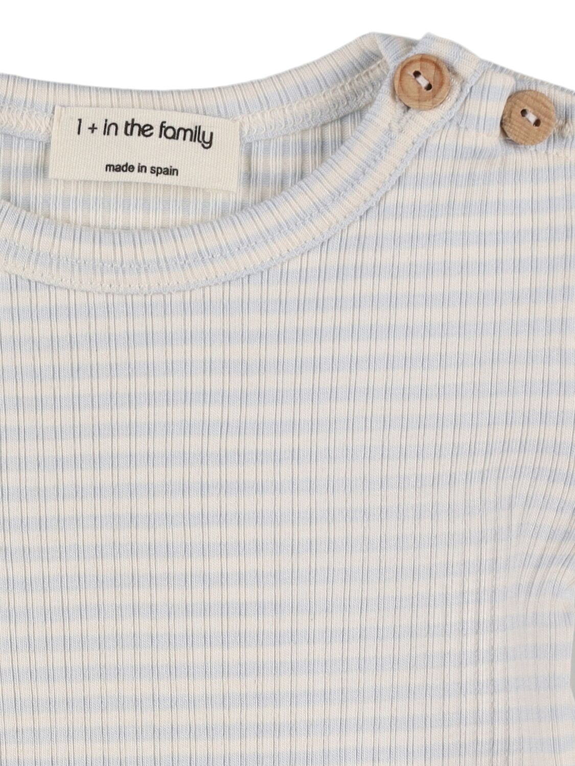 1+ IN THE FAMILY STRIPED COTTON BLEND BODYSUIT 