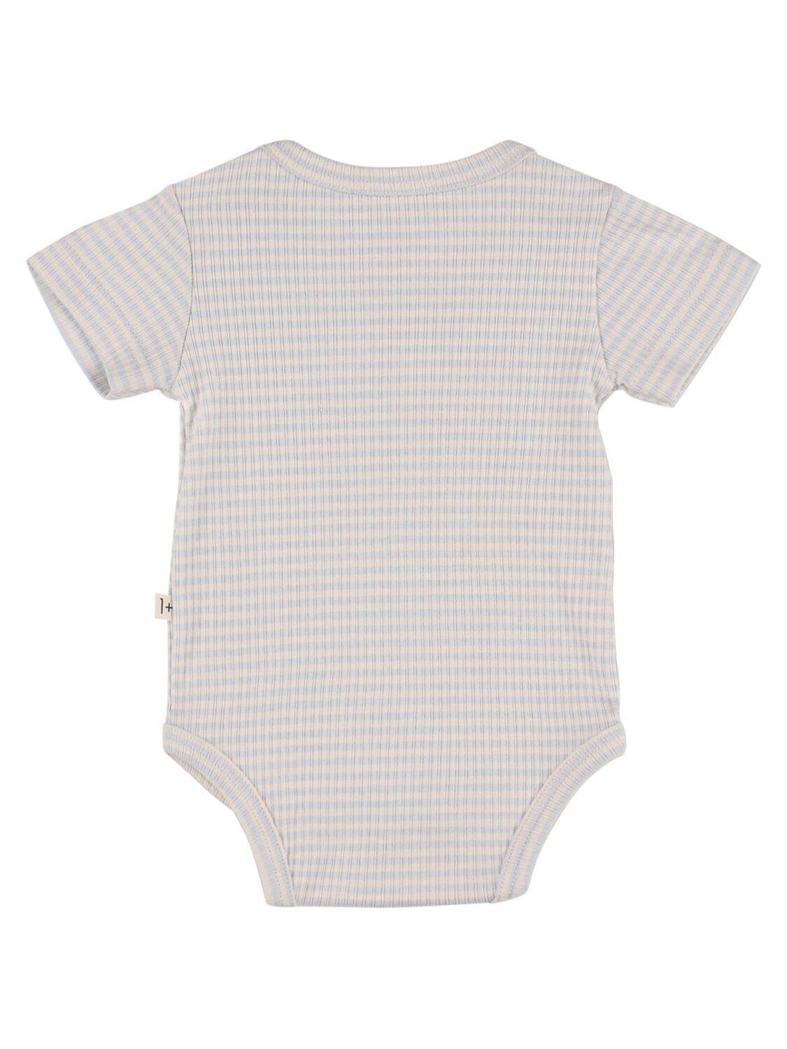 1+ IN THE FAMILY STRIPED COTTON BLEND BODYSUIT 