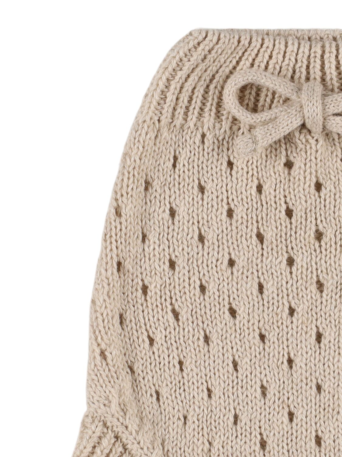 1+ In The Family Cotton & Linen Knit Diaper Cover In Beige