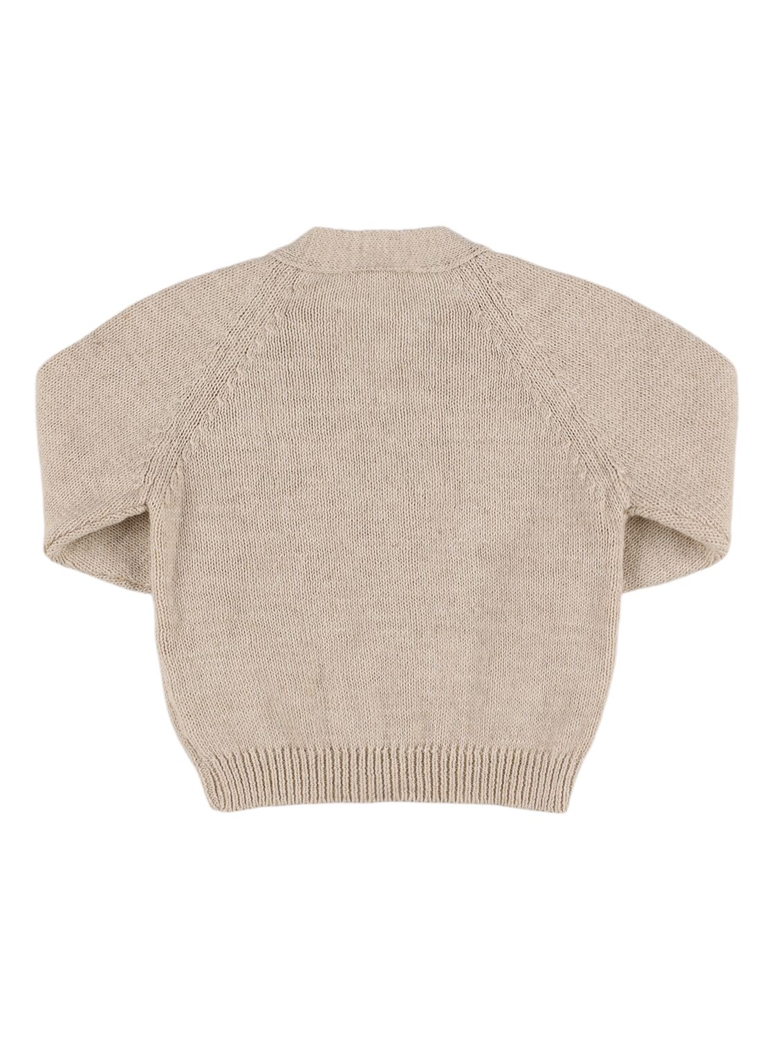 1+ In The Family Cotton & Linen Knit Cardigan In Beige