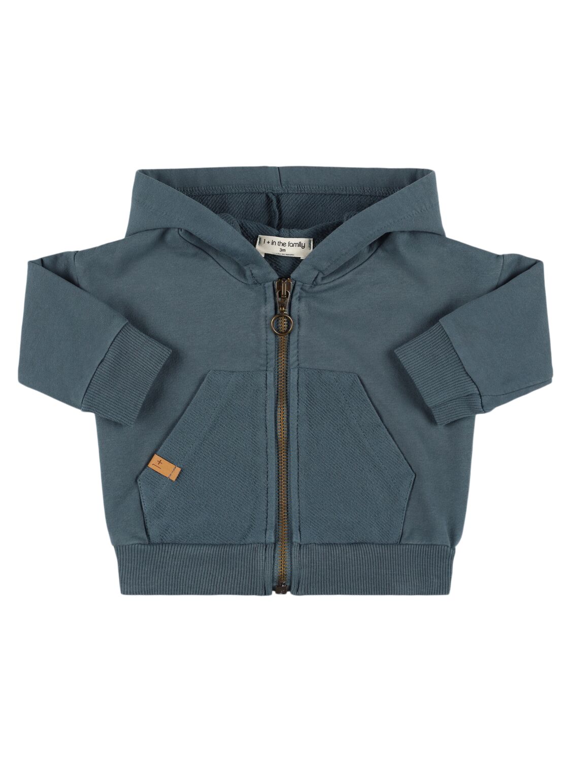 1+ In The Family Kids' Hooded Cotton Blend Sweatshirt In Blue