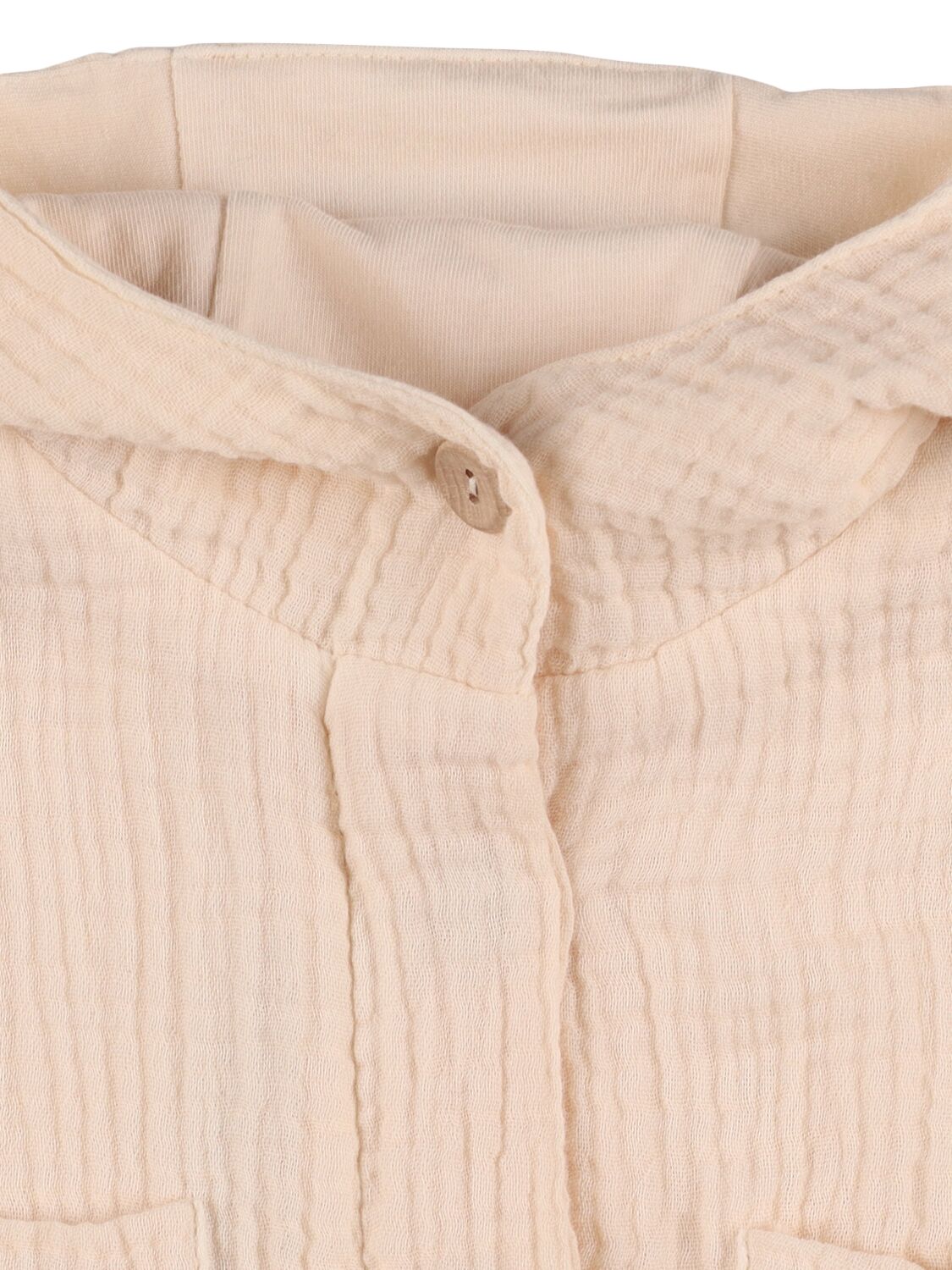 1+ In The Family Cotton Seersucker Hooded Jacket In Pink