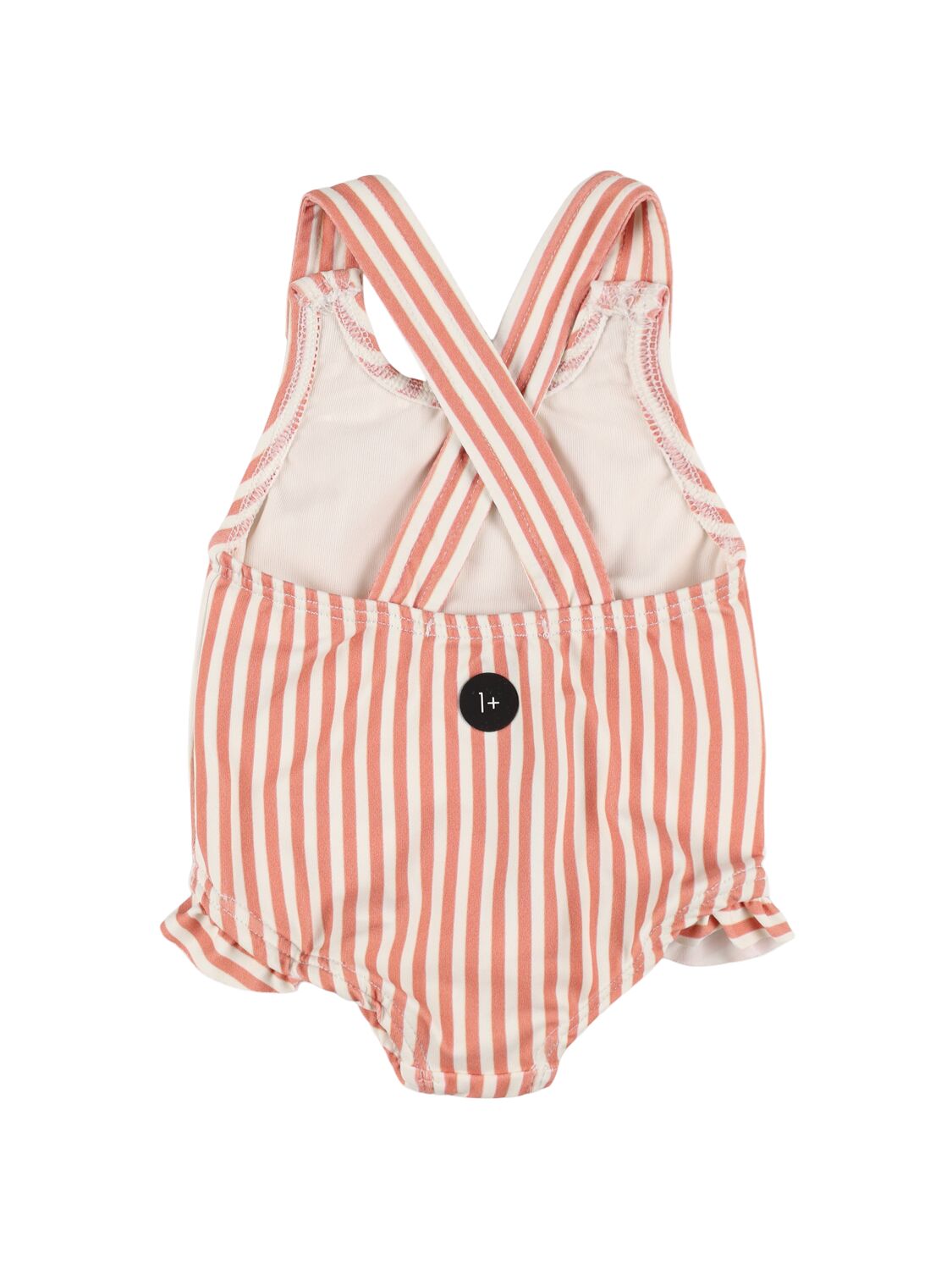 1+ In The Family Striped Poly Blend One Piece Swimsuit In Pink