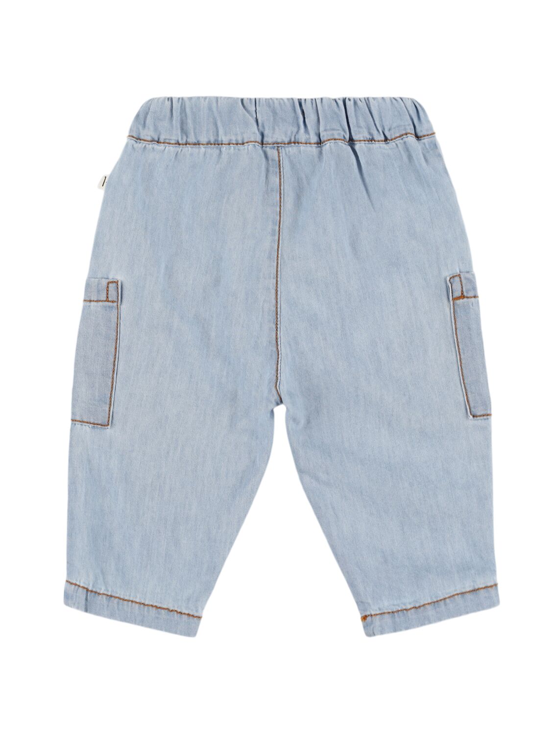 1+ In The Family Cotton Chambray Pants In Light Blue