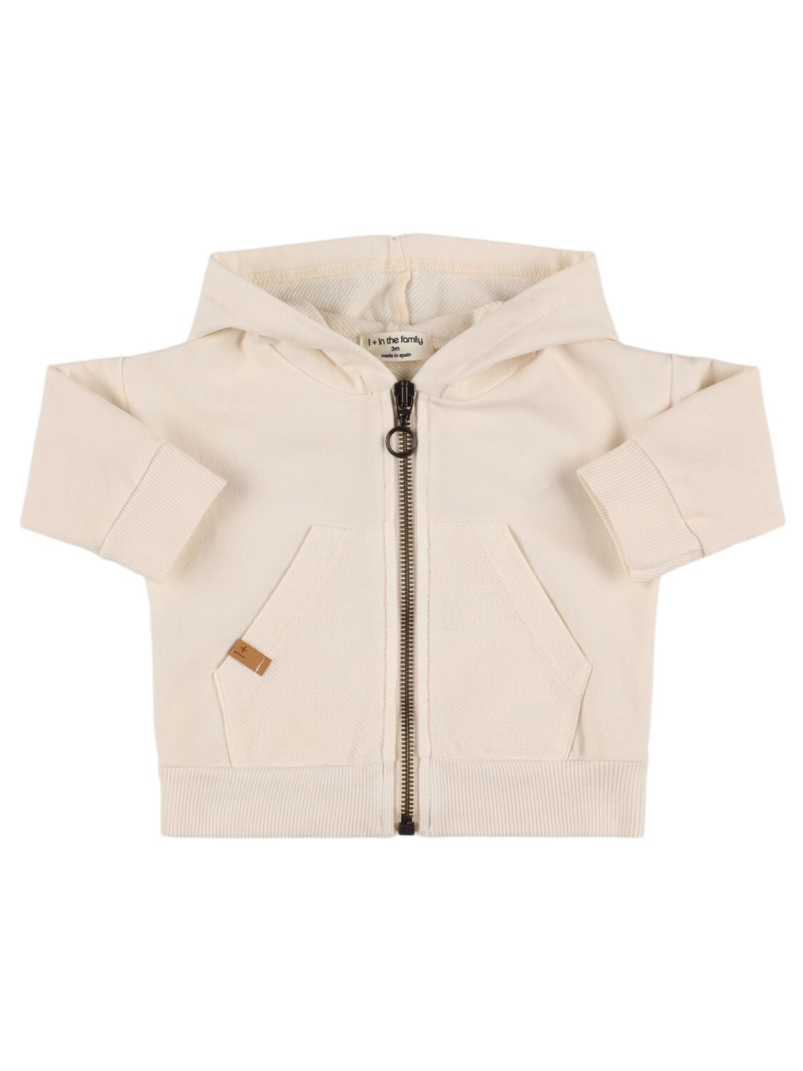1+ In The Family Kids' Hooded Cotton Blend Sweatshirt In Off-white
