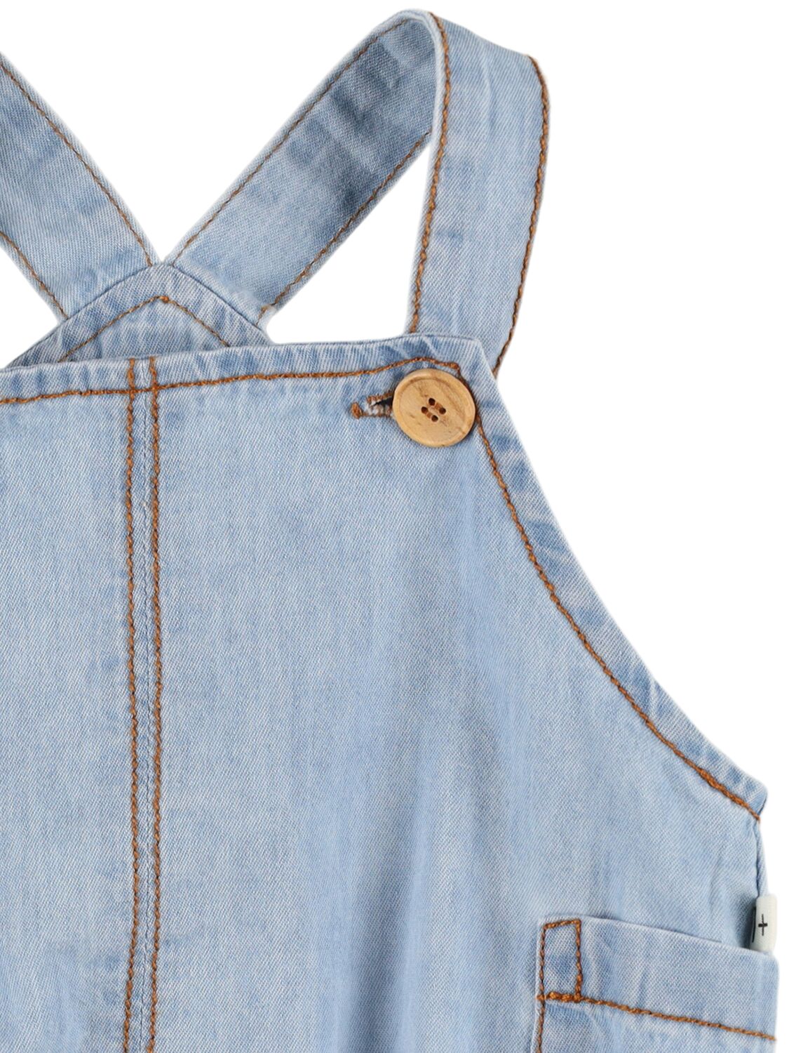 Shop 1+ In The Family Cotton Chambray Overalls In Light Blue