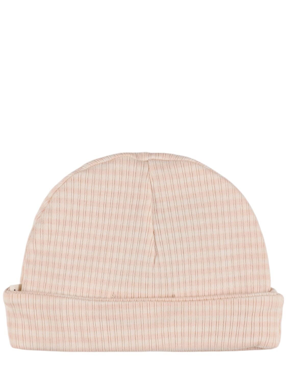 1+ In The Family Striped Cotton Blend Beanie In Pink