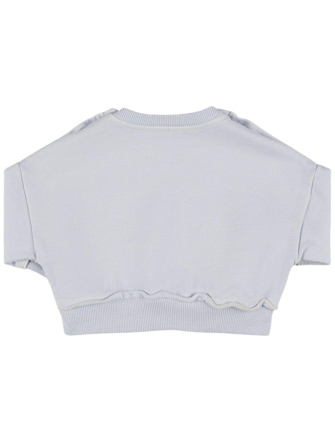 1+ In The Family Cotton Blend Crewneck Sweatshirt In Light Blue