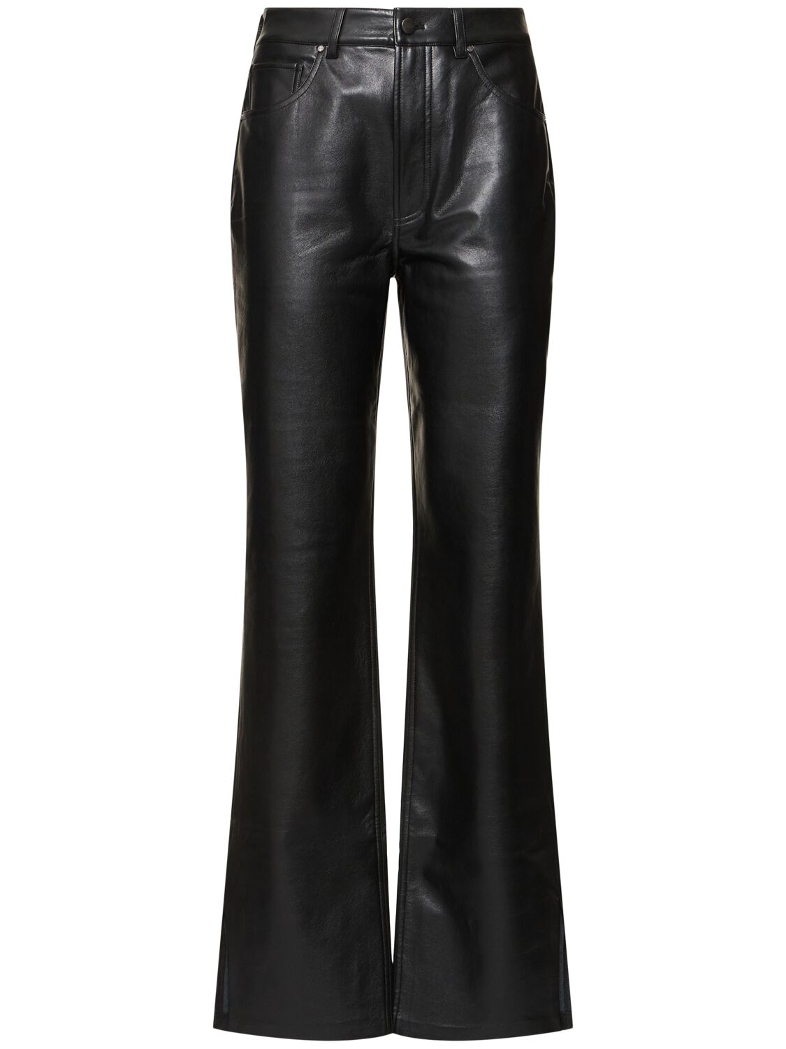 Roy Leather Blend Straight Pants