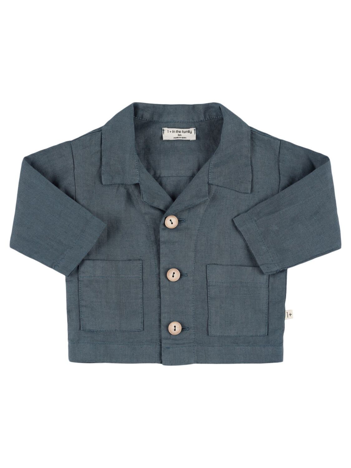 1+ In The Family Linen Jacket In Gray