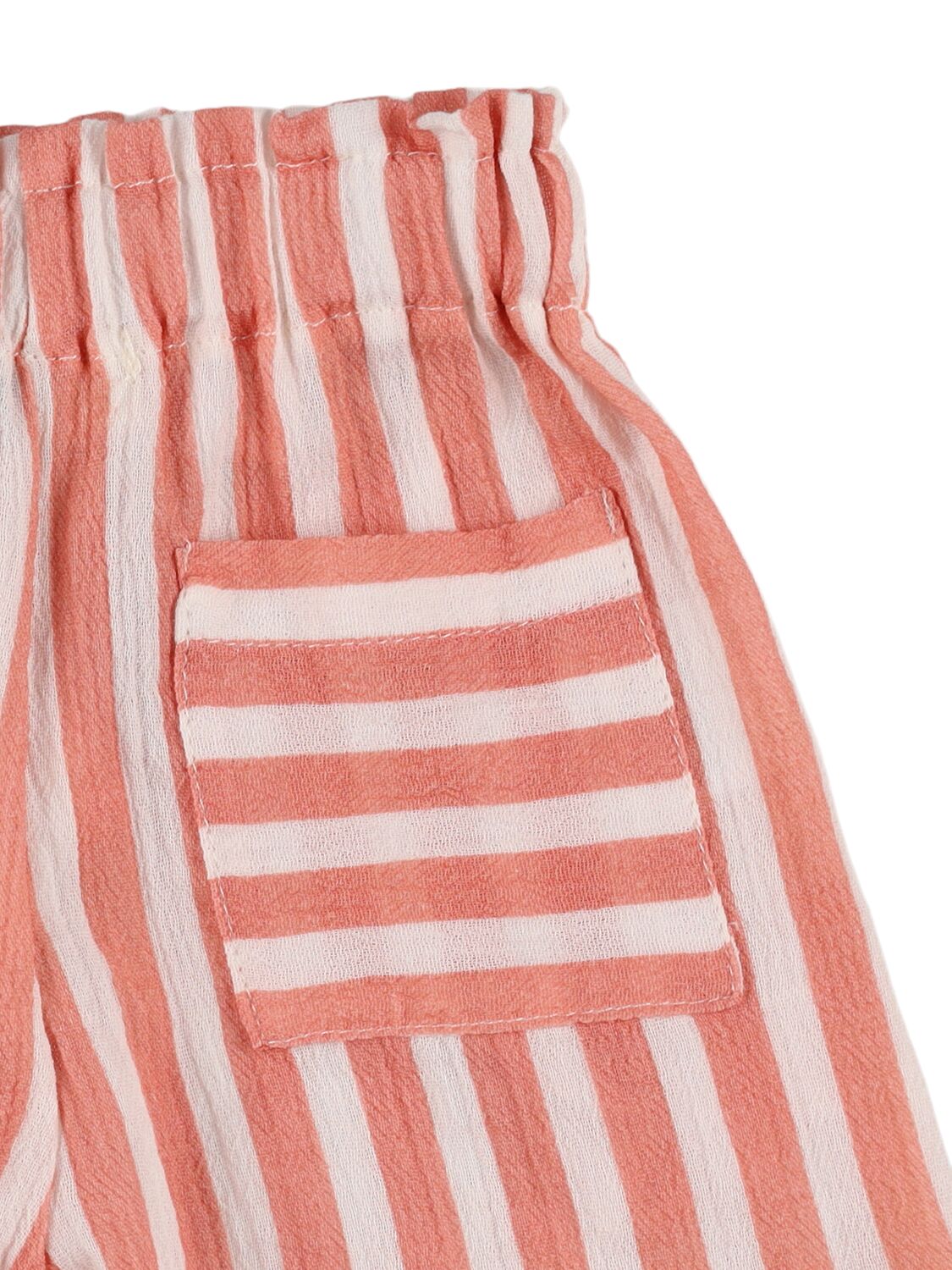 1+ In The Family Striped Cotton Shorts In White/pink