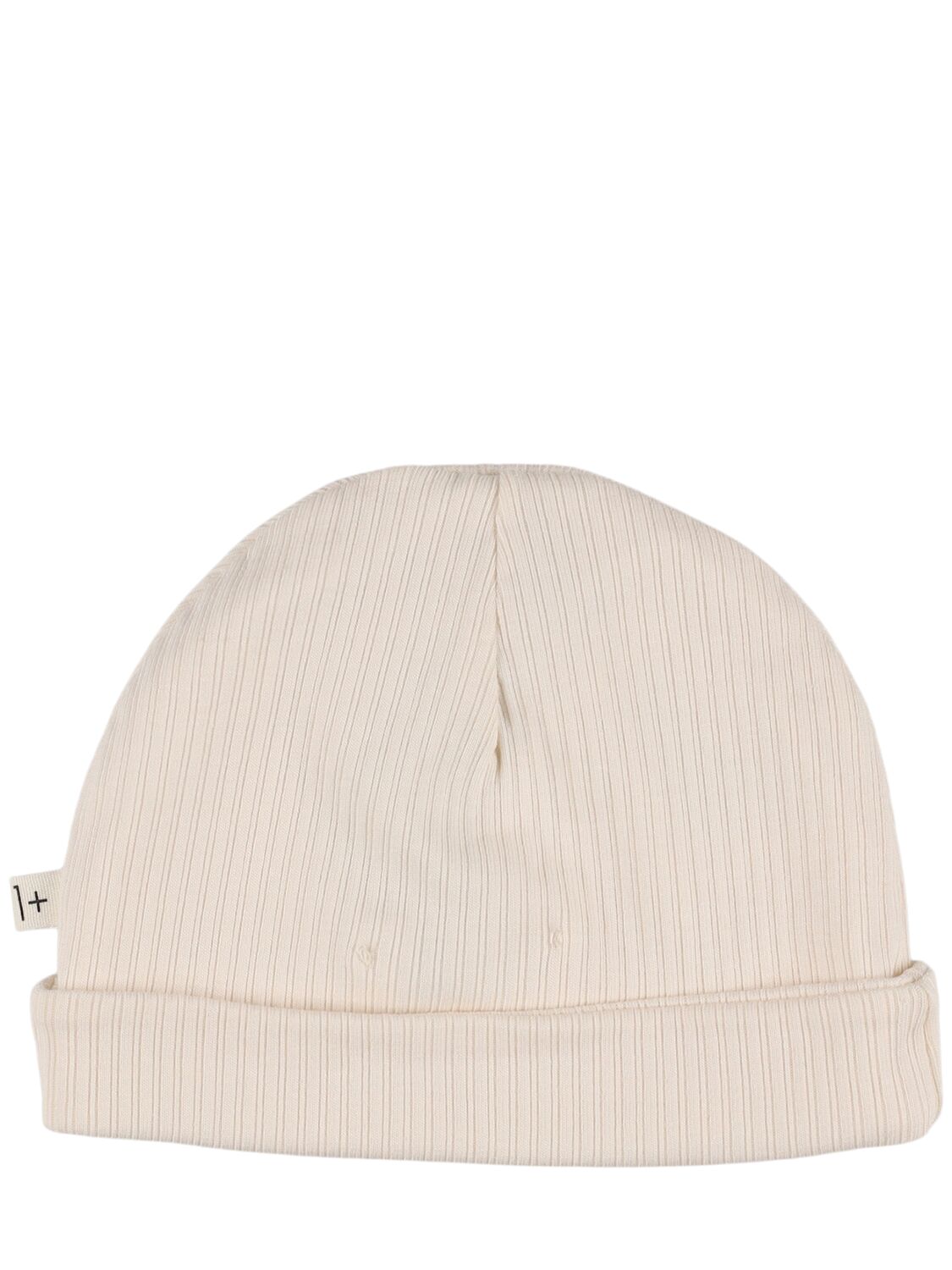 1+ In The Family Striped Cotton Blend Beanie In Beige