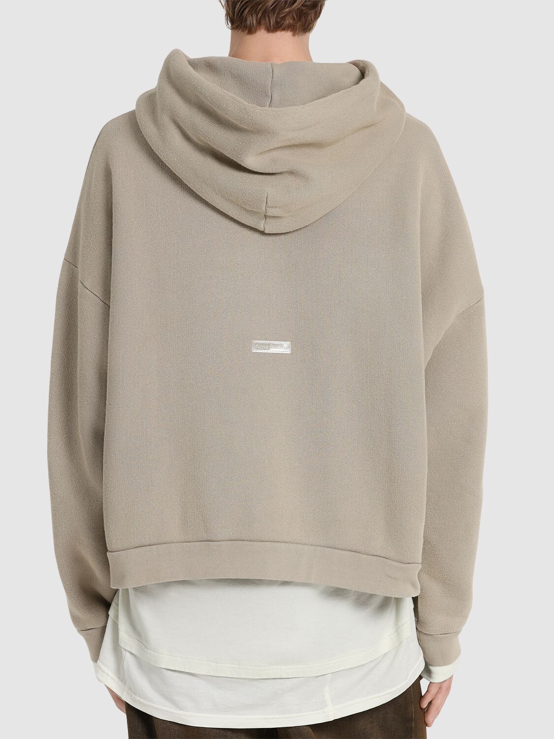 Acne Studios Gender Inclusive Relaxed Fit Hoodie In Concrete Grey