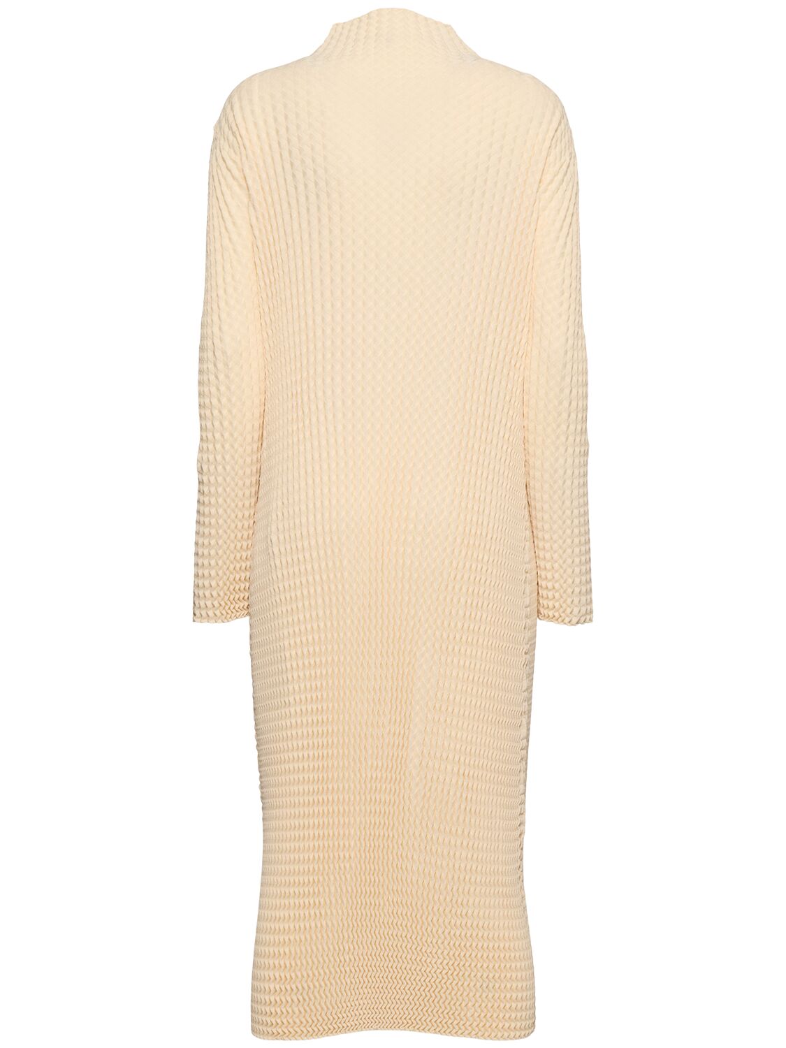 Issey Miyake Spongy-48 Cotton Blend Midi Dress In Ivory