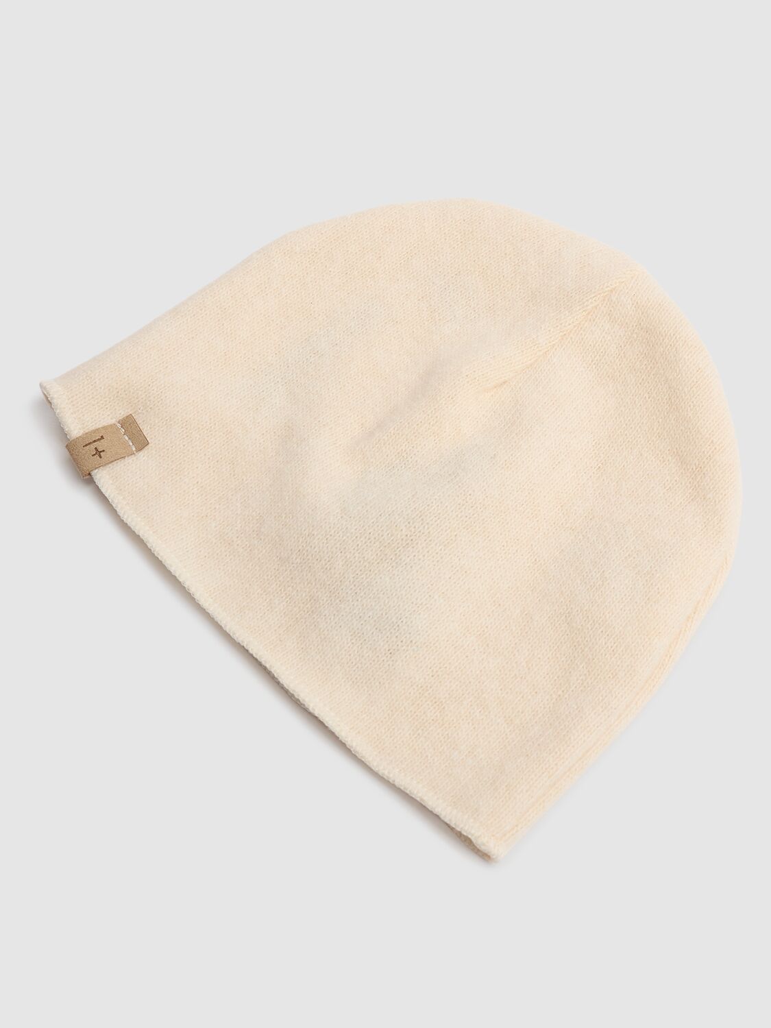1+ In The Family Cotton Blend Knit Beanie In Beige
