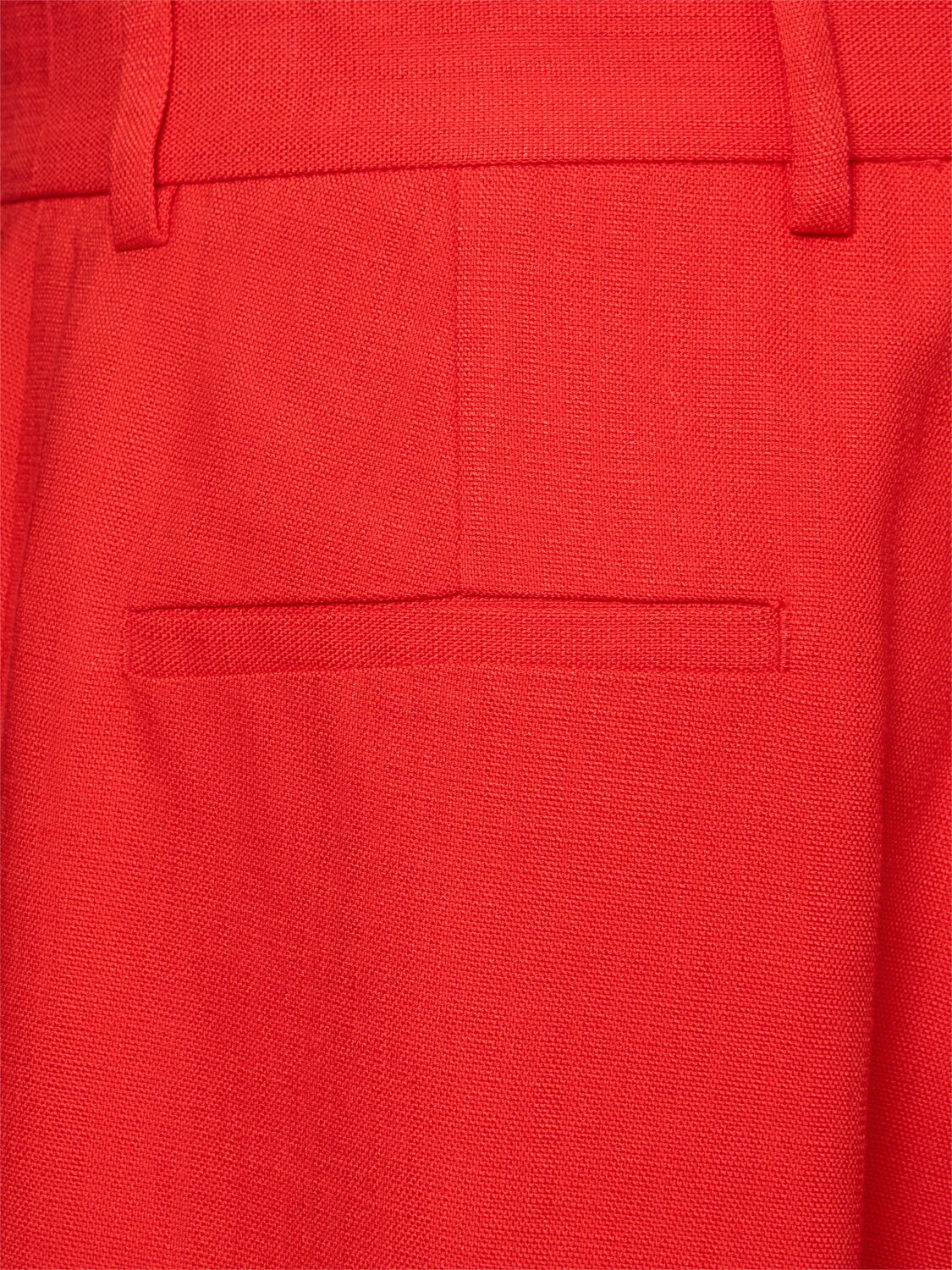 Msgm Viscose Blend Straight Pants In Red