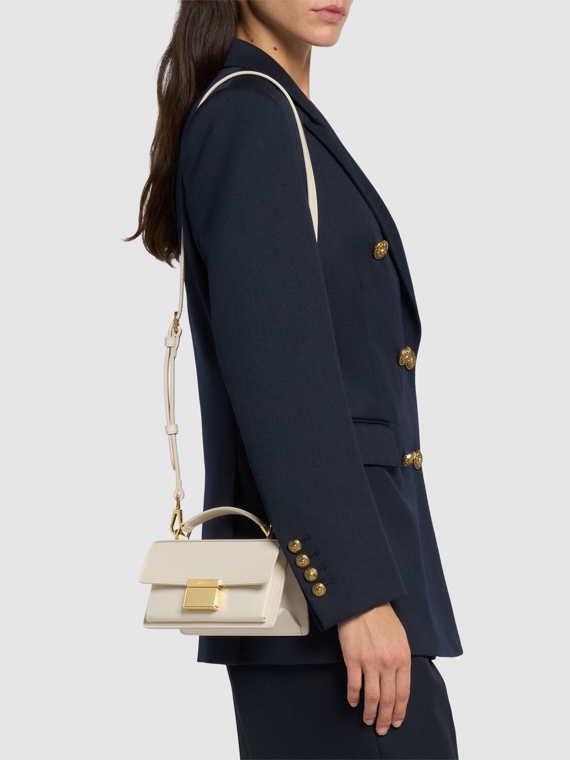 Golden Goose Venezia Small Flap Leather Crossbody Bag In Butter