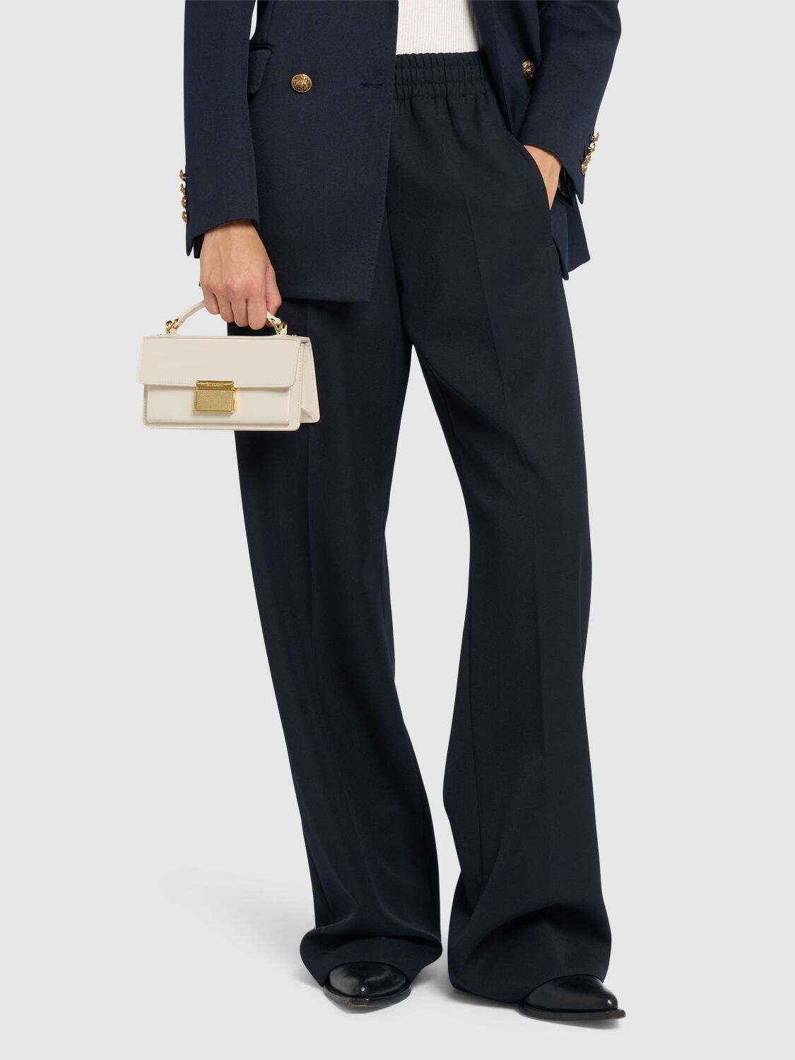 Golden Goose Venezia Small Flap Leather Crossbody Bag In Butter