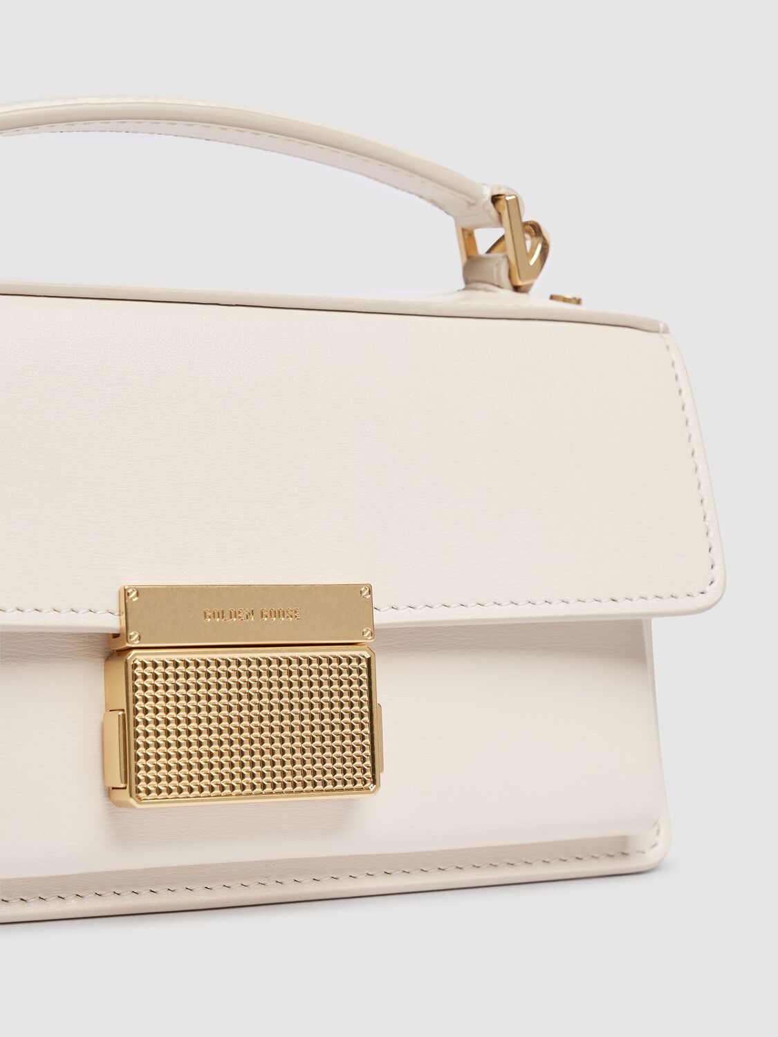 Golden Goose Venezia Small Flap Leather Crossbody Bag In Butter
