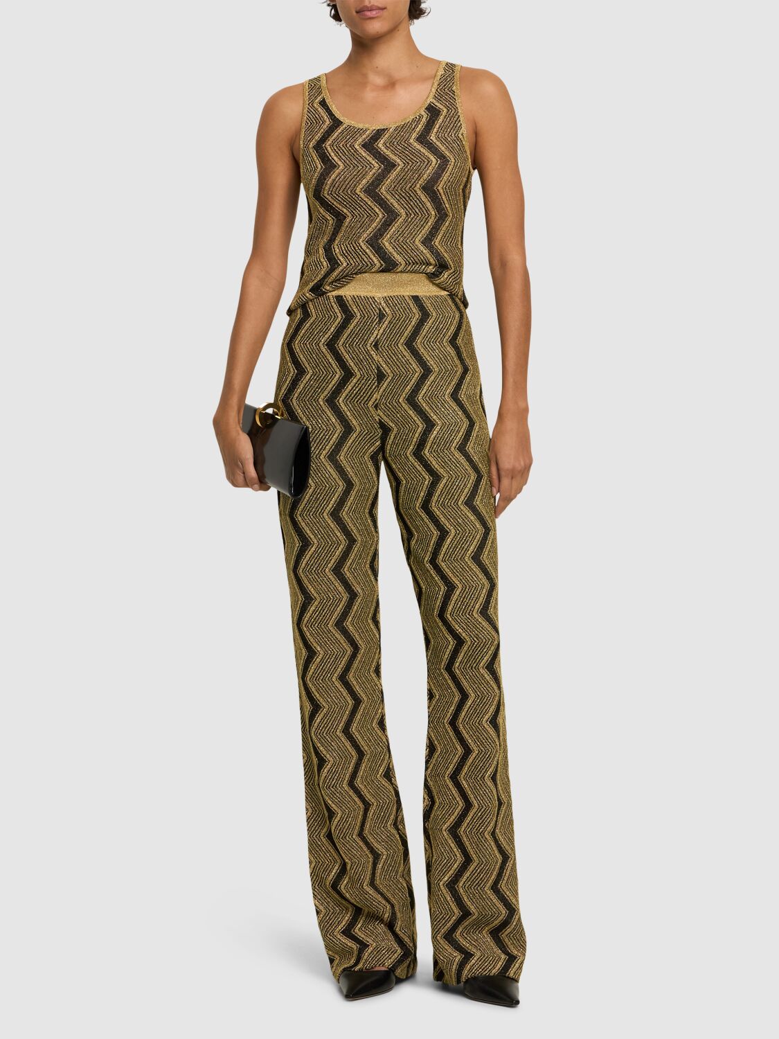MISSONI LUREX FLARED PANTS 